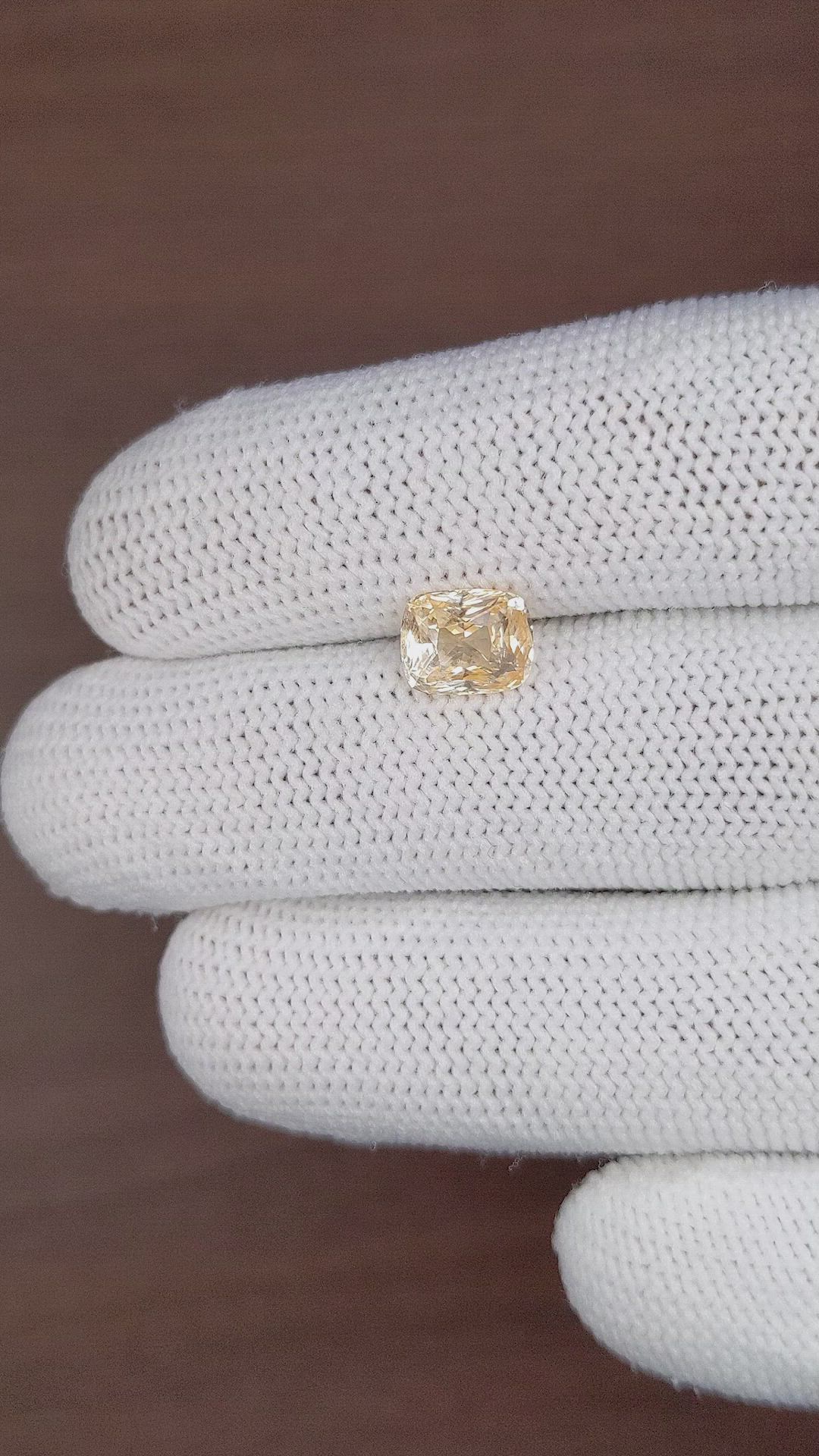 2.29 Ct. Peach Sapphire from Ceylon (Sri Lanka) Size Video