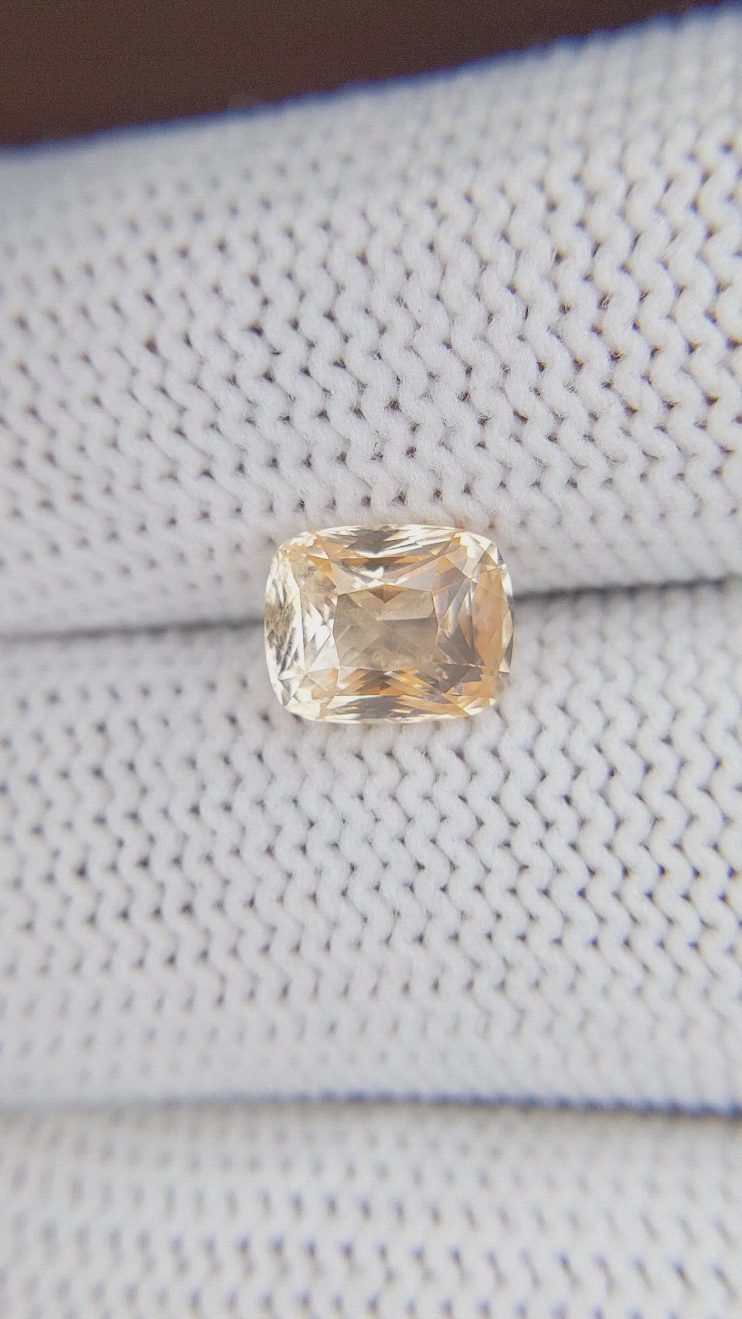 2.29 Ct. Peach Sapphire from Ceylon (Sri Lanka) Size Video