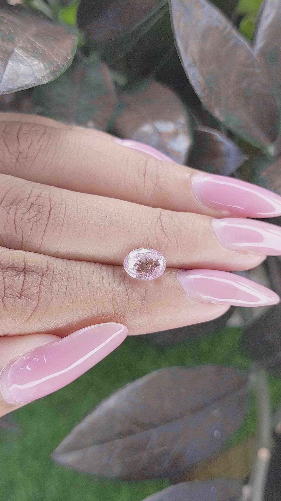 2.01 Ct. Pink Sapphire from Ceylon (Sri Lanka) Size Video