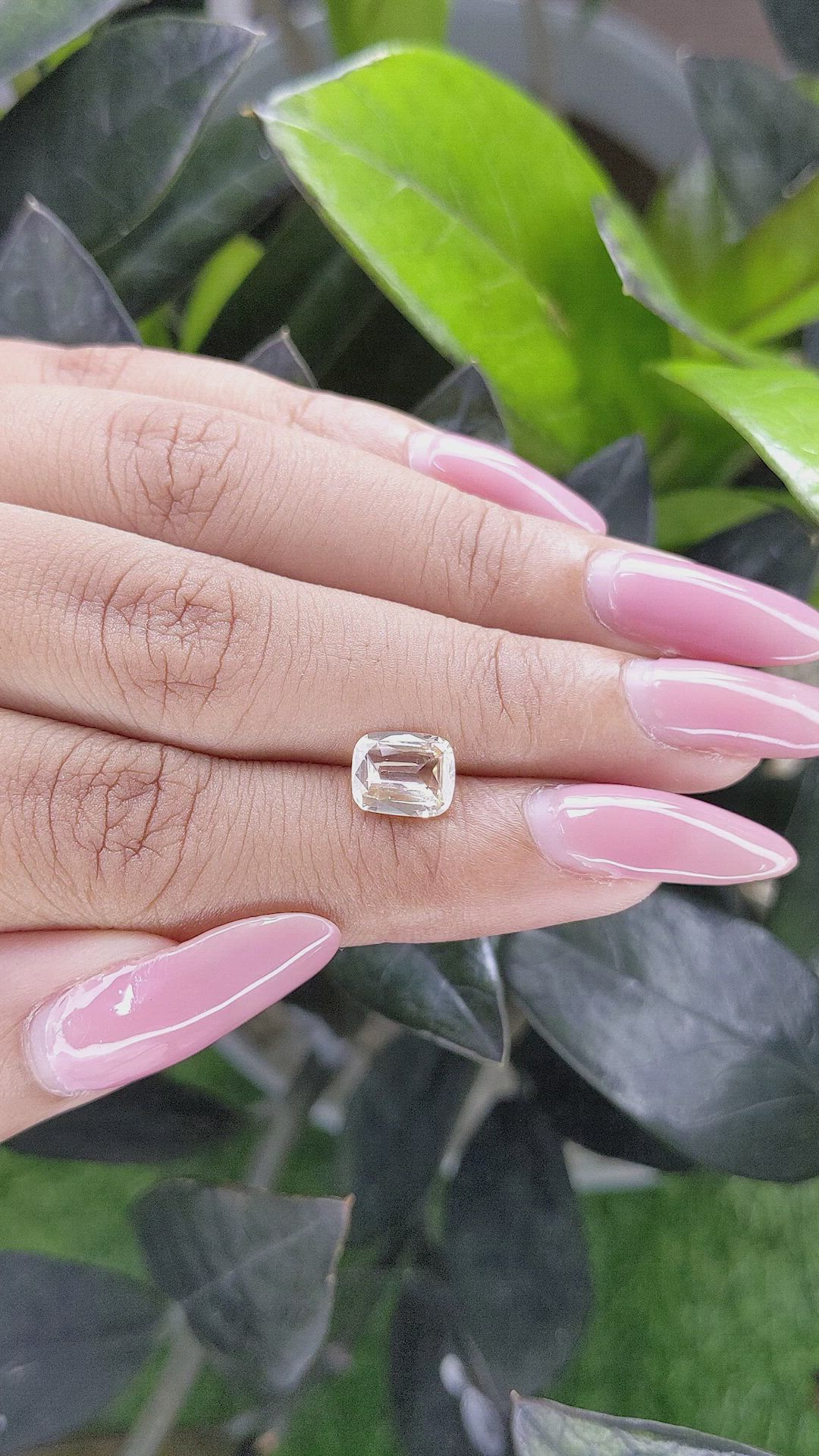 1.78 Ct. Peach Sapphire from Ceylon (Sri Lanka) Size Video