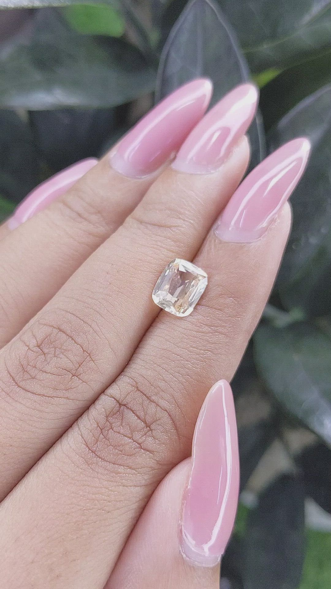 1.78 Ct. Peach Sapphire from Ceylon (Sri Lanka) Size Video