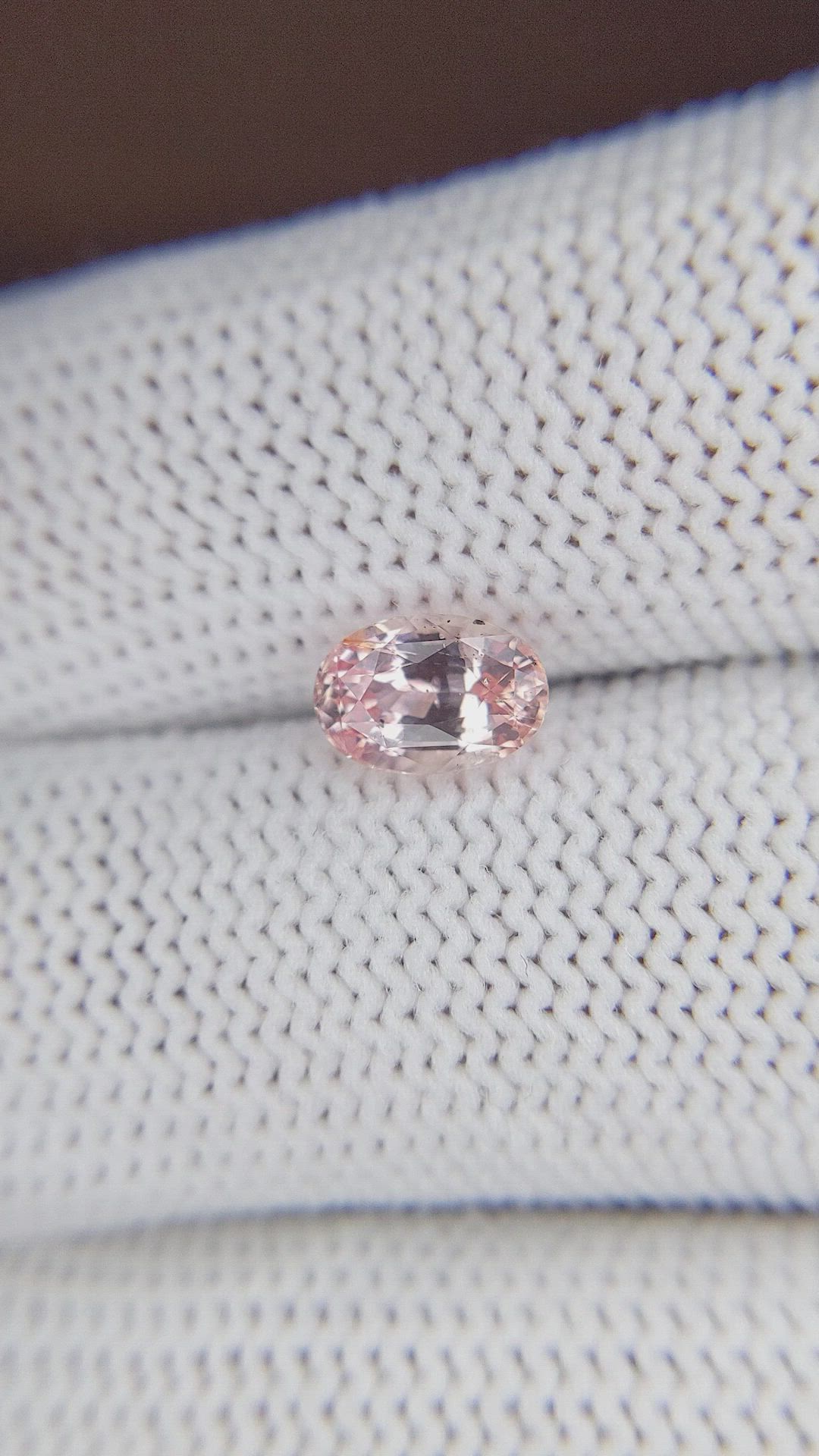 1.61 Ct. Peach Sapphire from Ceylon (Sri Lanka) Size Video