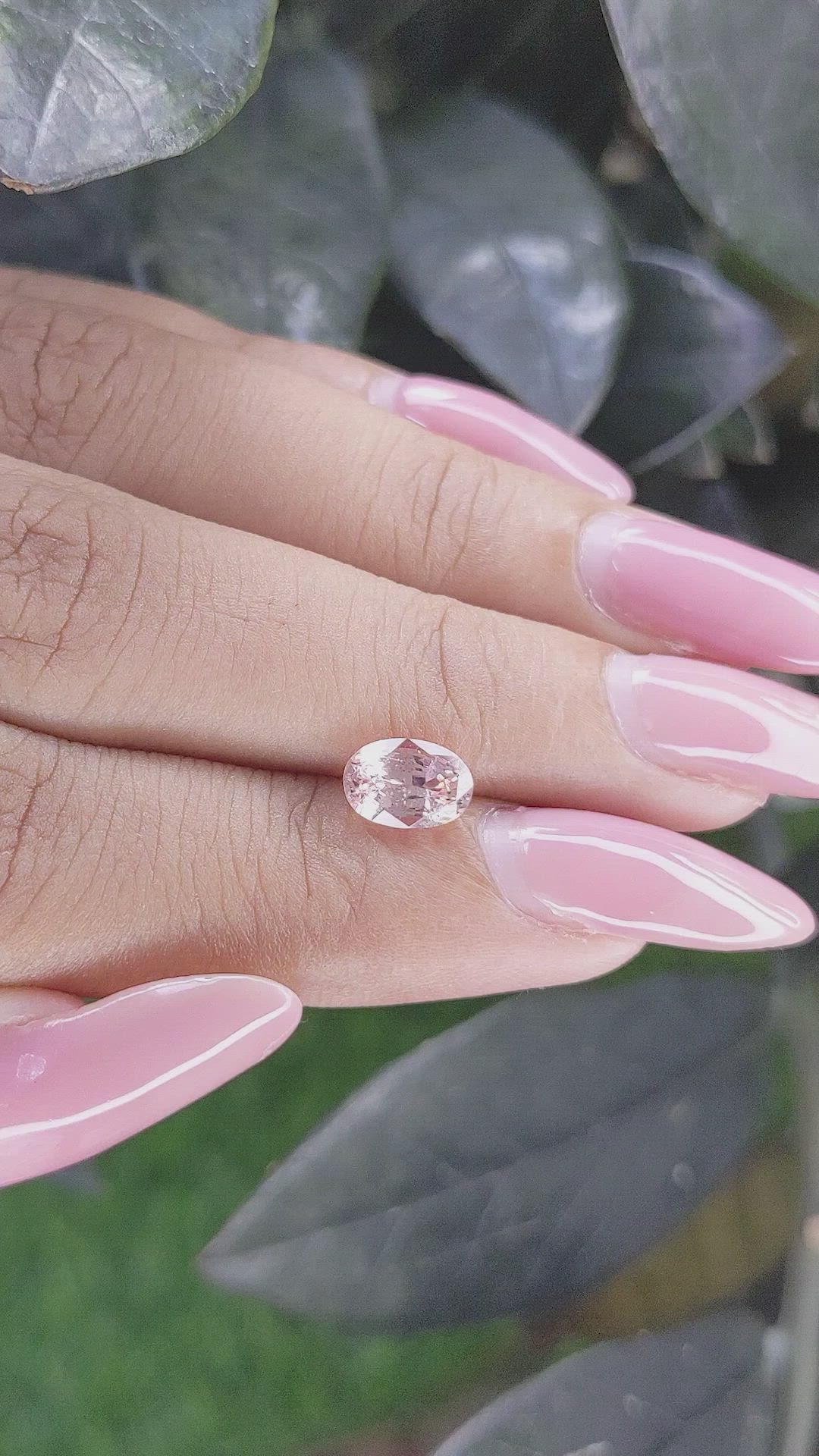 1.61 Ct. Peach Sapphire from Ceylon (Sri Lanka) Size Video