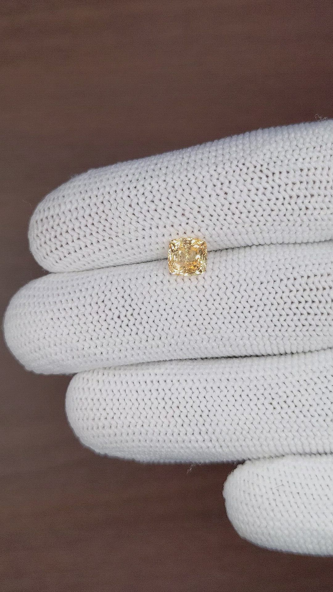 1.55 Ct. Peach Sapphire from Ceylon (Sri Lanka) Size Video