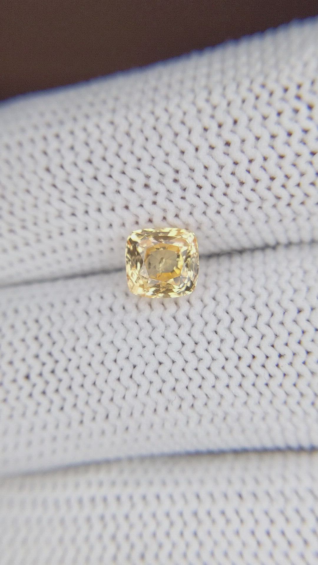 1.55 Ct. Peach Sapphire from Ceylon (Sri Lanka) Size Video