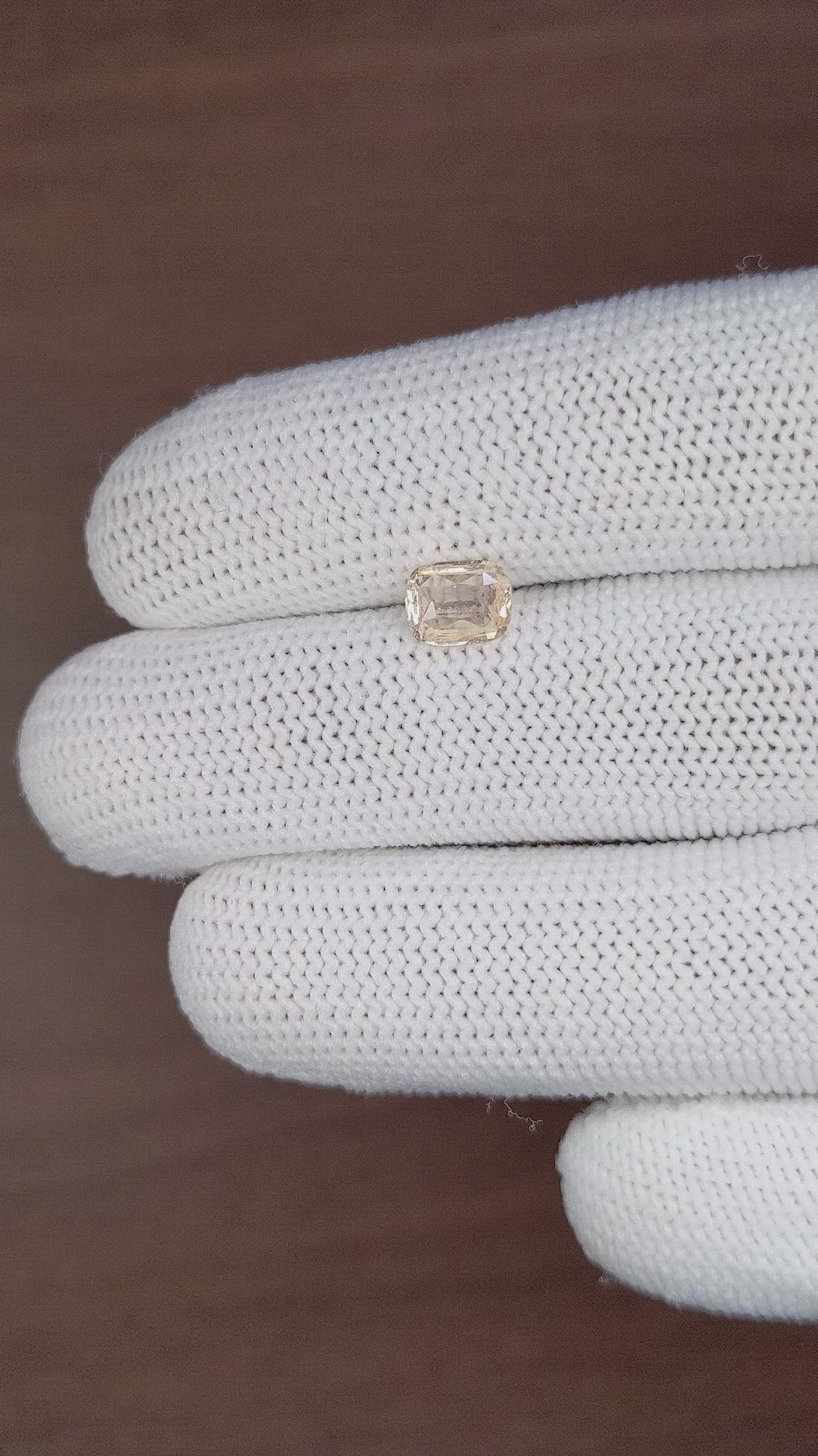 1.15 Ct. Peach Sapphire from Ceylon (Sri Lanka) Size Video