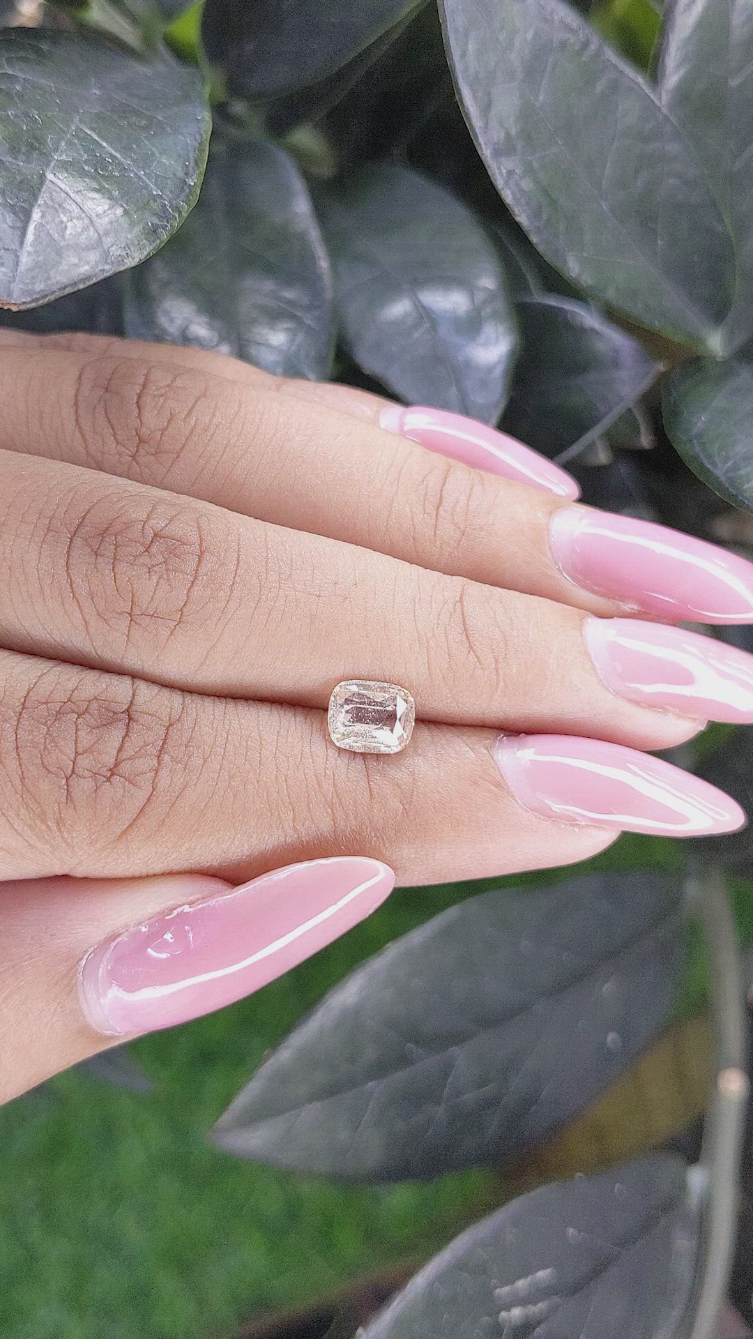 1.15 Ct. Peach Sapphire from Ceylon (Sri Lanka) Size Video