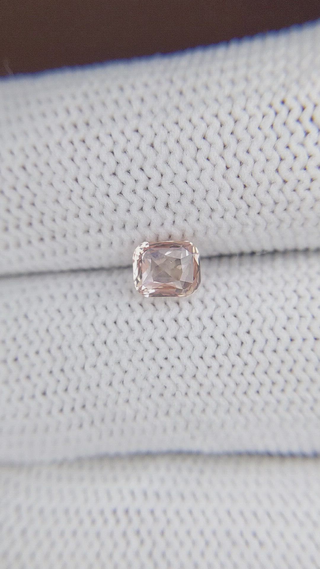 1.02 Ct. Peach Sapphire from Ceylon (Sri Lanka) Size Video