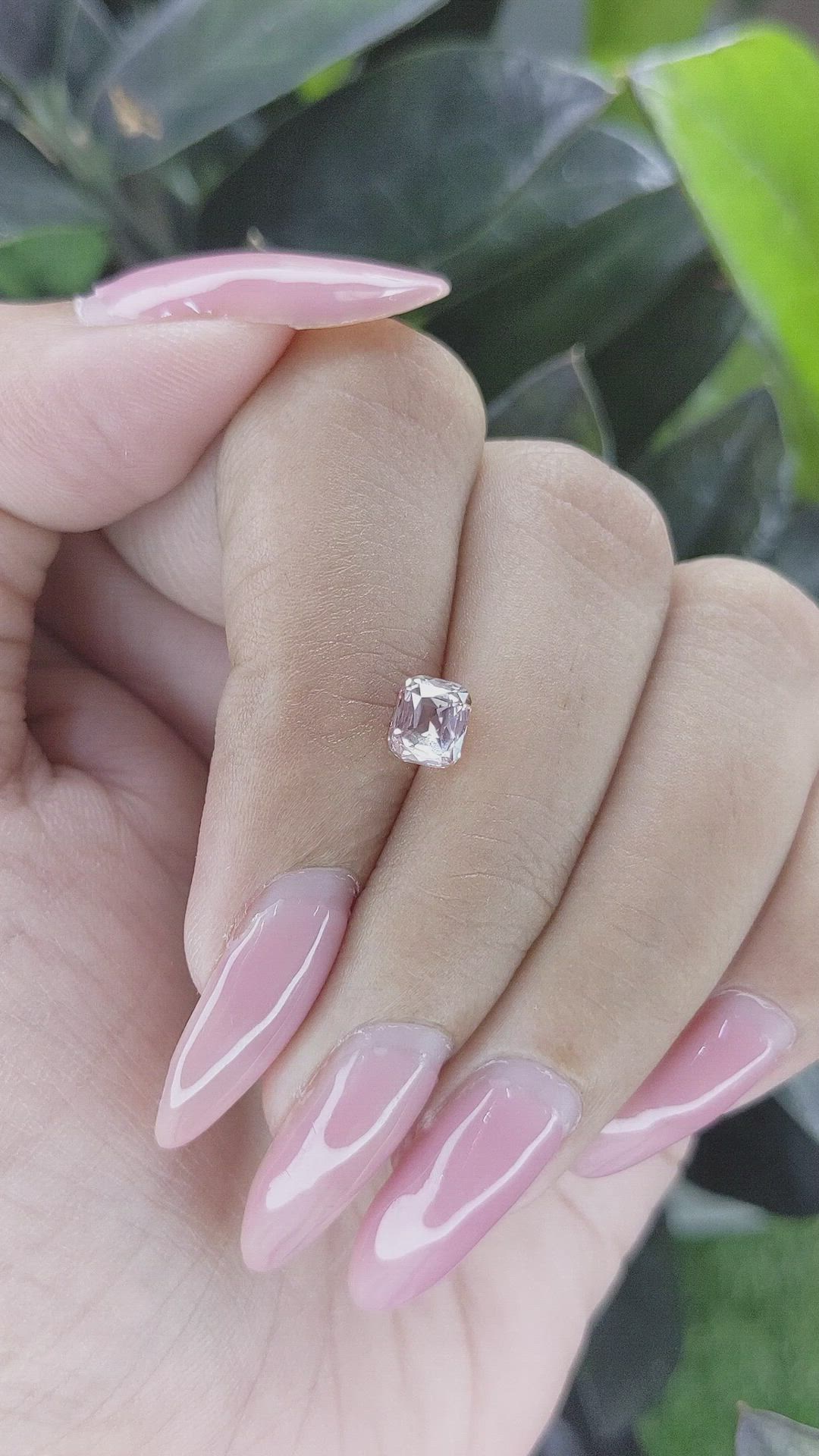 1.02 Ct. Peach Sapphire from Ceylon (Sri Lanka) Size Video