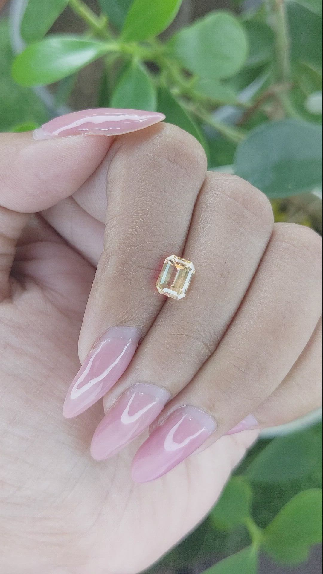 1.68 Ct. Peach Sapphire from Ceylon (Sri Lanka) Size Video