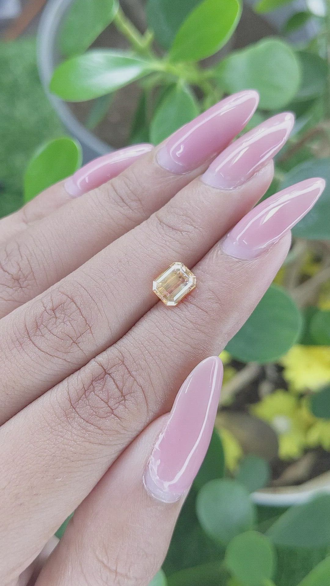 1.68 Ct. Peach Sapphire from Ceylon (Sri Lanka) Size Video