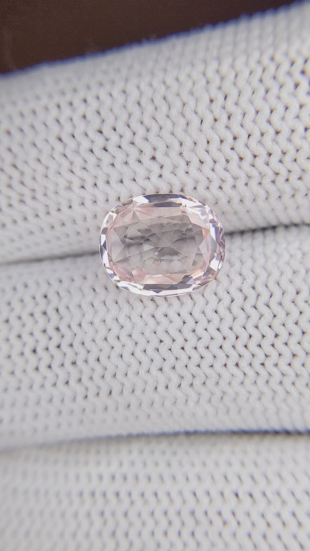 3.58 Ct. Peach Sapphire from Ceylon (Sri Lanka) Size Video