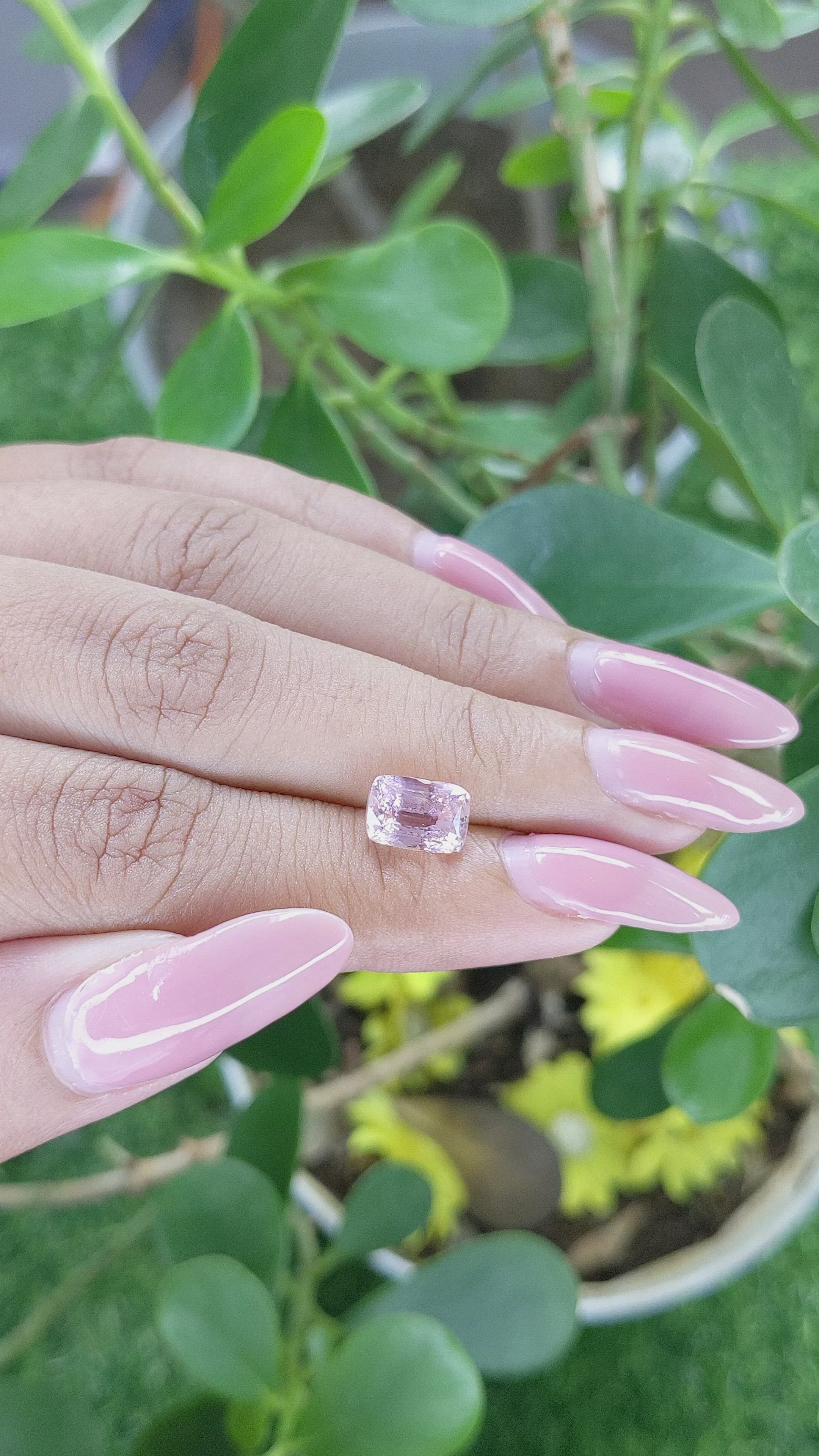 3.01 Ct. Pink Sapphire from Ceylon (Sri Lanka) Size Video