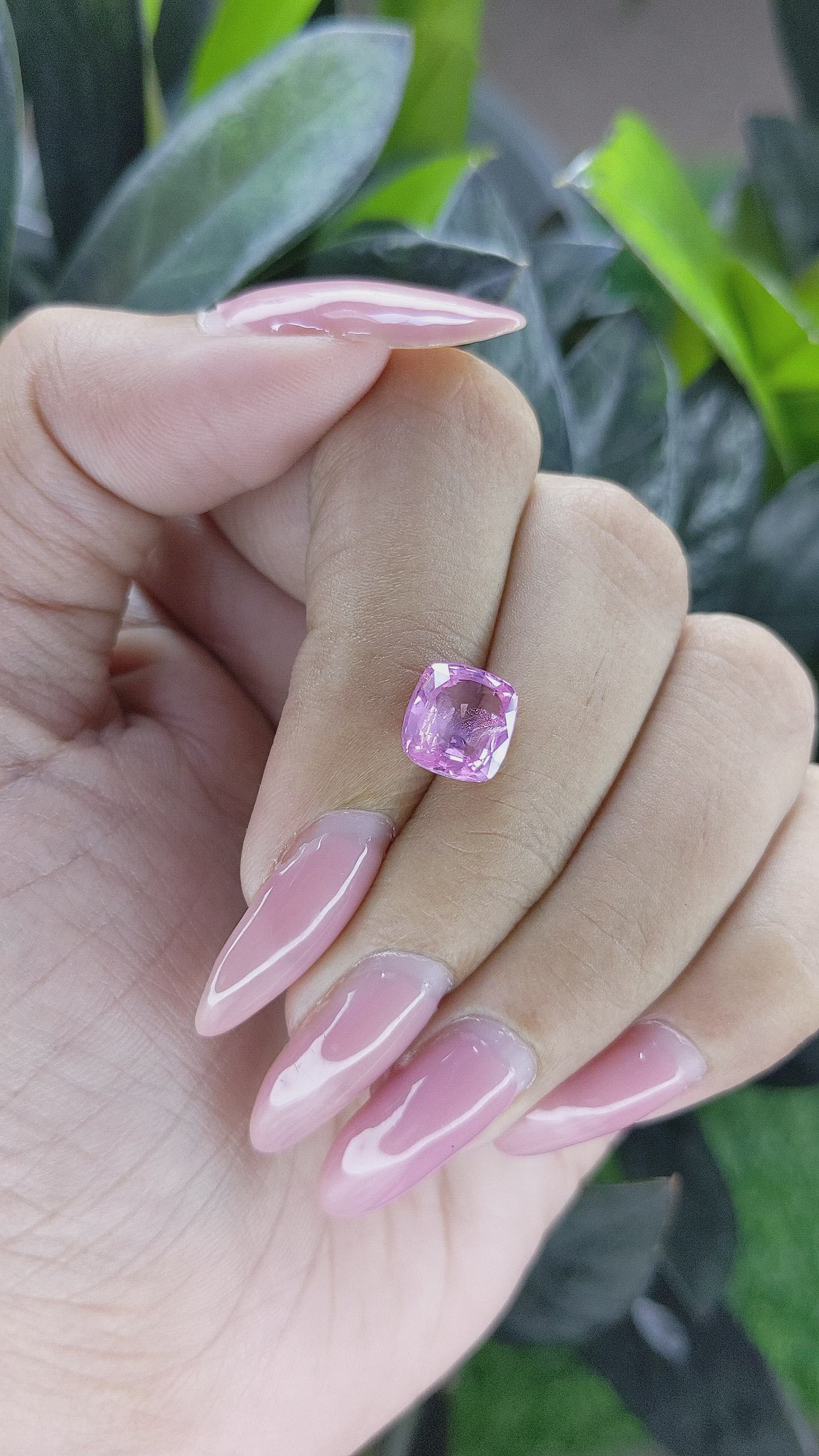 3.06 Ct. Pink Sapphire from Ceylon (Sri Lanka) Size Video