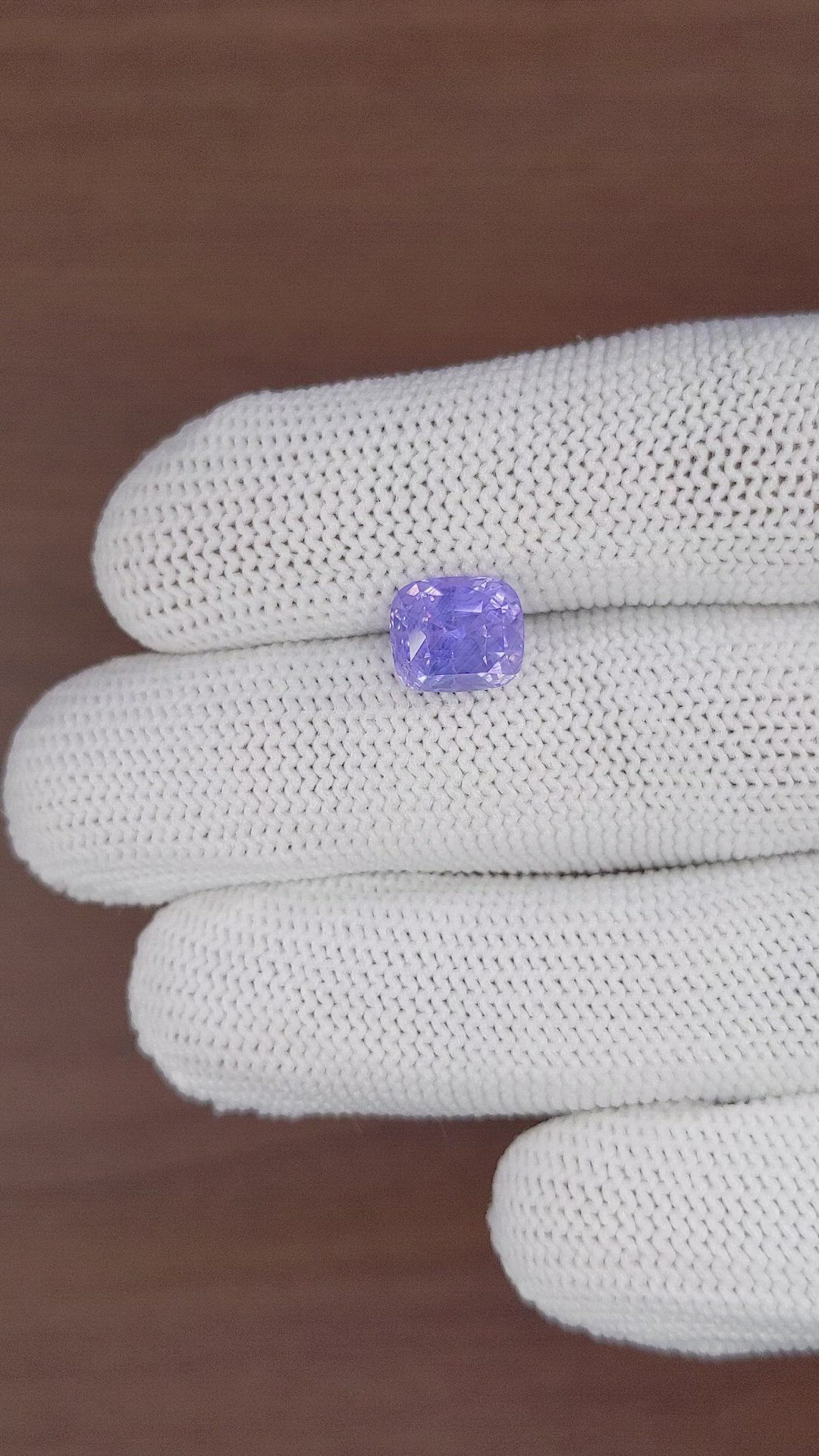 4.15 Ct. Bluish Purple Sapphire from Ceylon (Sri Lanka) Size Video