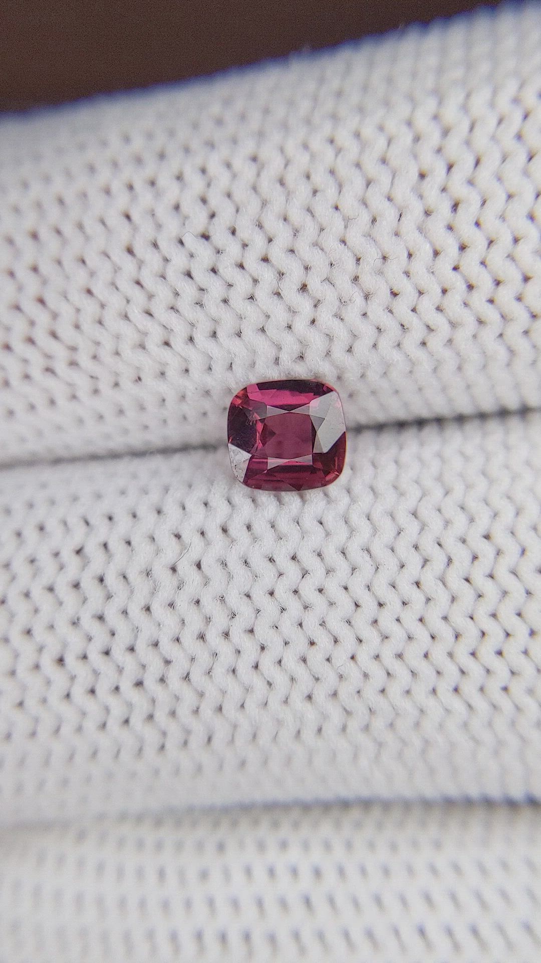 0.66 Ct. Purplish Pink Sapphire from Madagascar Size Video
