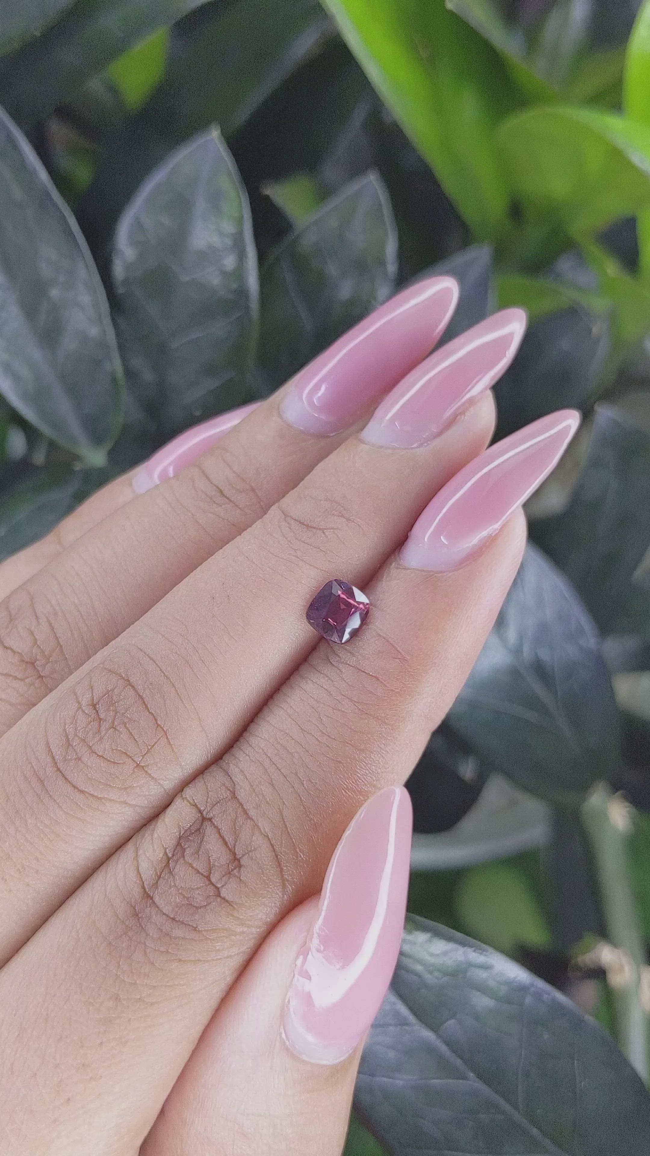 0.66 Ct. Purplish Pink Sapphire from Madagascar Size Video