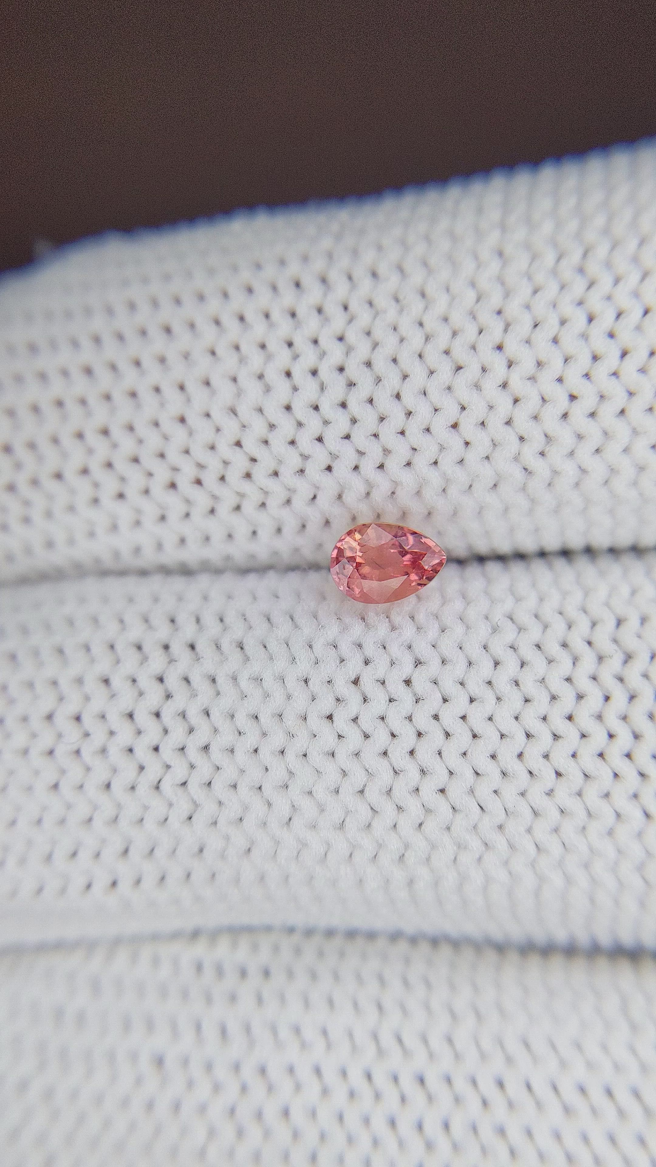 0.45 Ct. Pinkish Brown Sapphire from Madagascar Size Video
