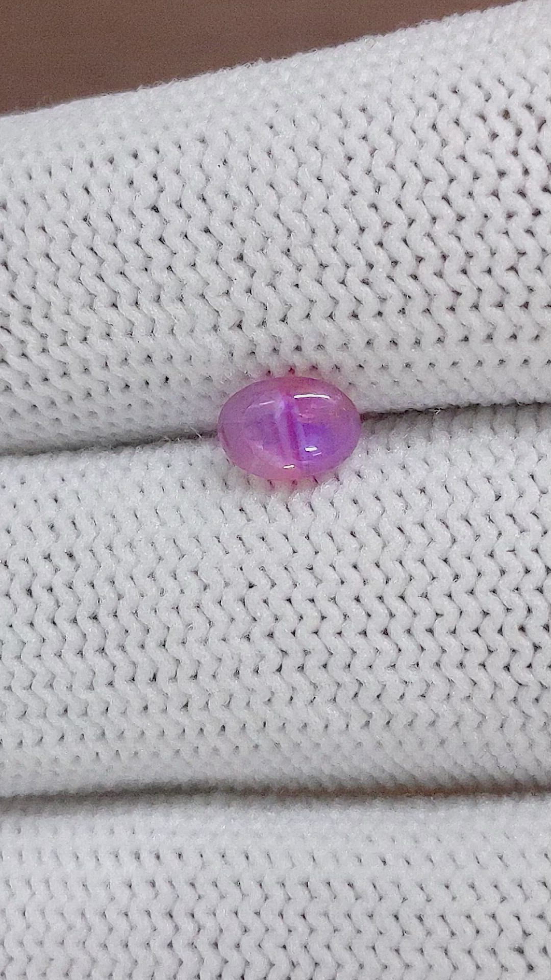 1.15 Ct. Pinkish Purple Star Sapphire from Ceylon (Sri Lanka) Size Video