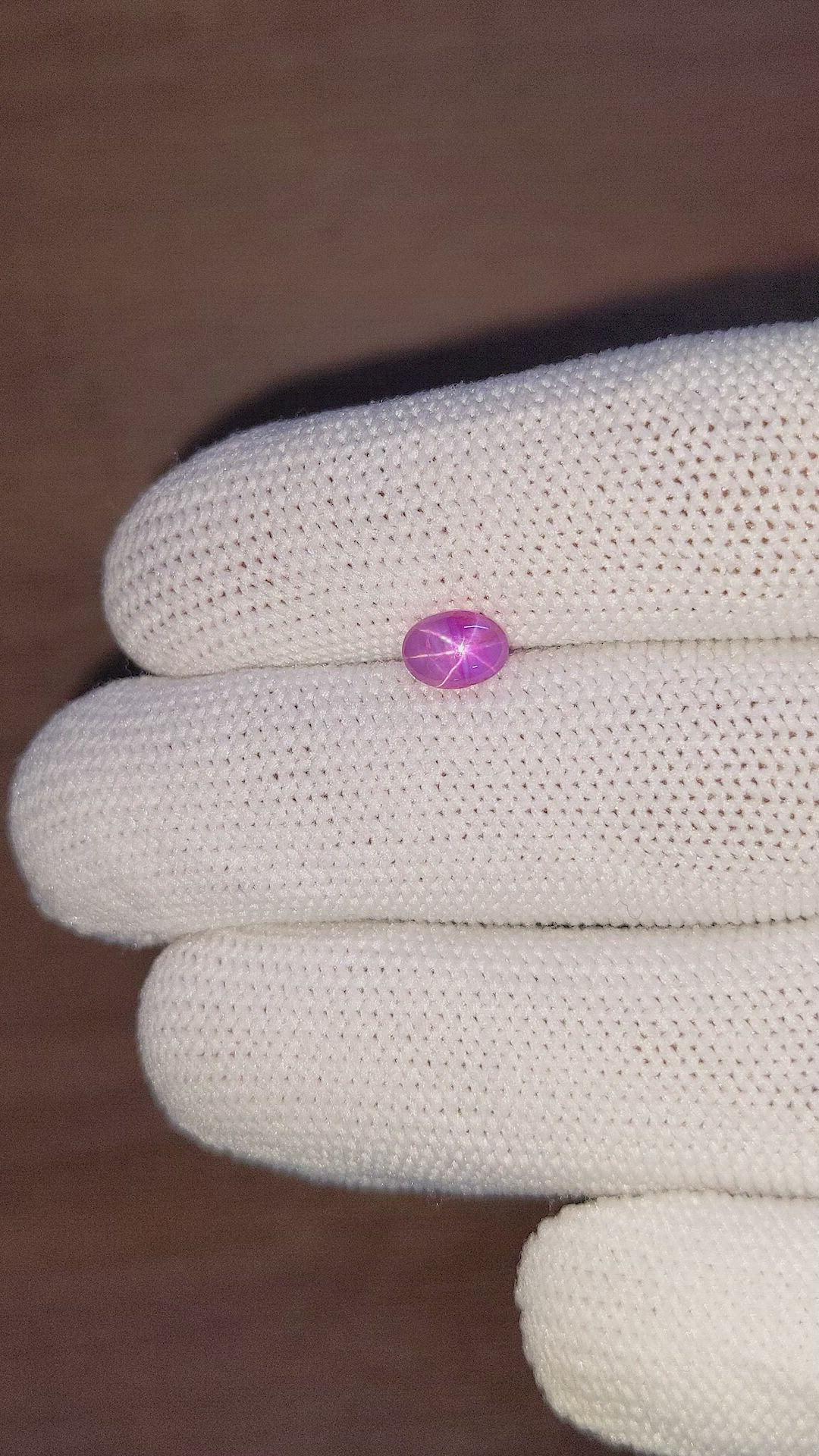 1.15 Ct. Pinkish Purple Star Sapphire from Ceylon (Sri Lanka) Size Video