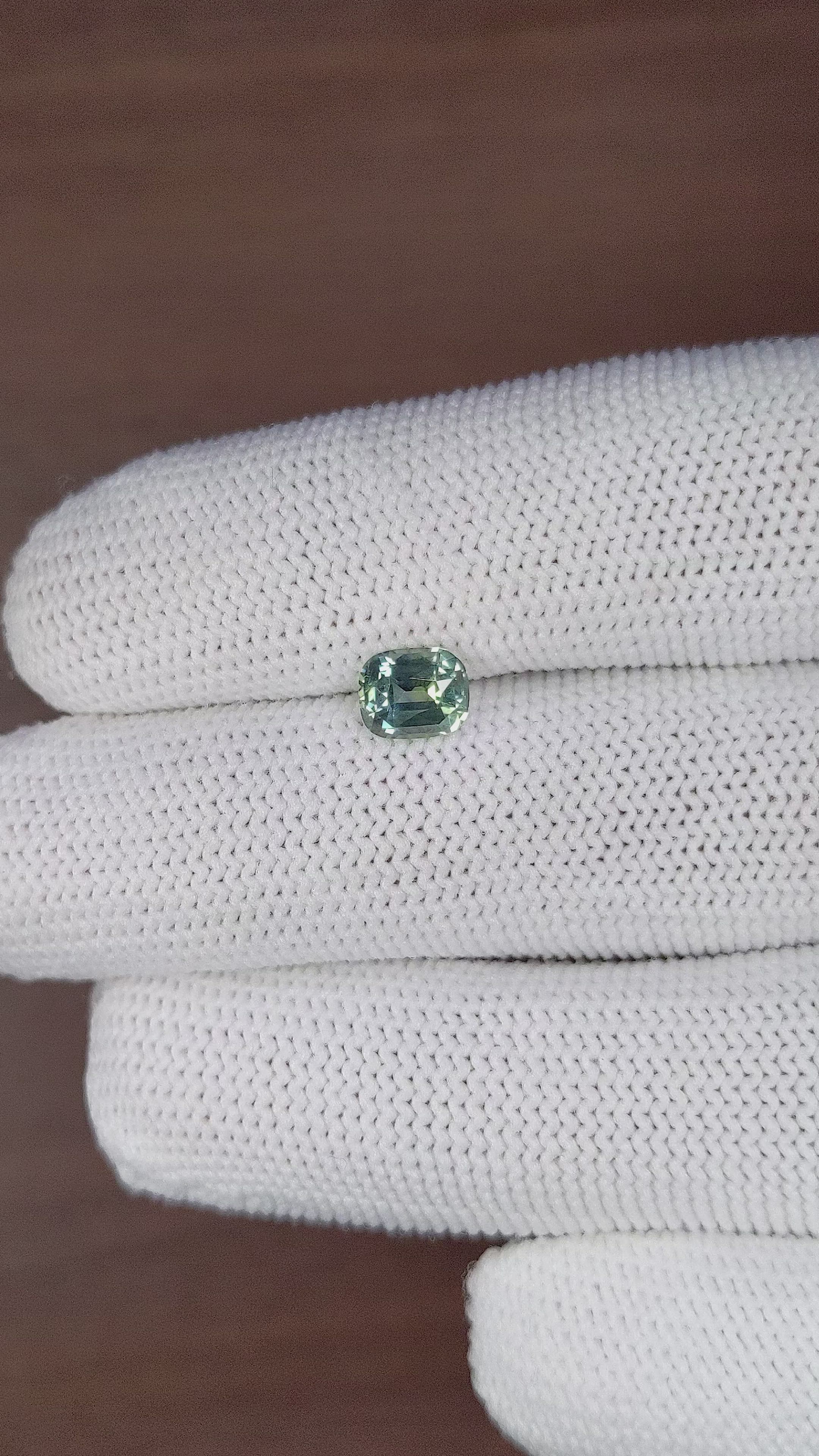 1.30 Ct. Bluish Green Sapphire from Madagascar Size Video