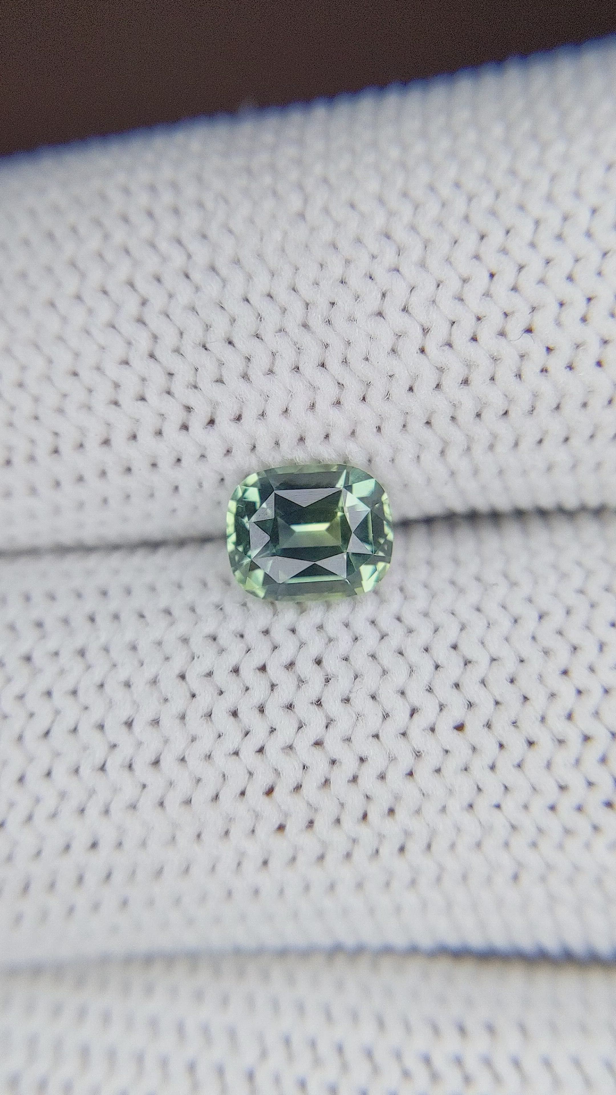 1.30 Ct. Bluish Green Sapphire from Madagascar Size Video