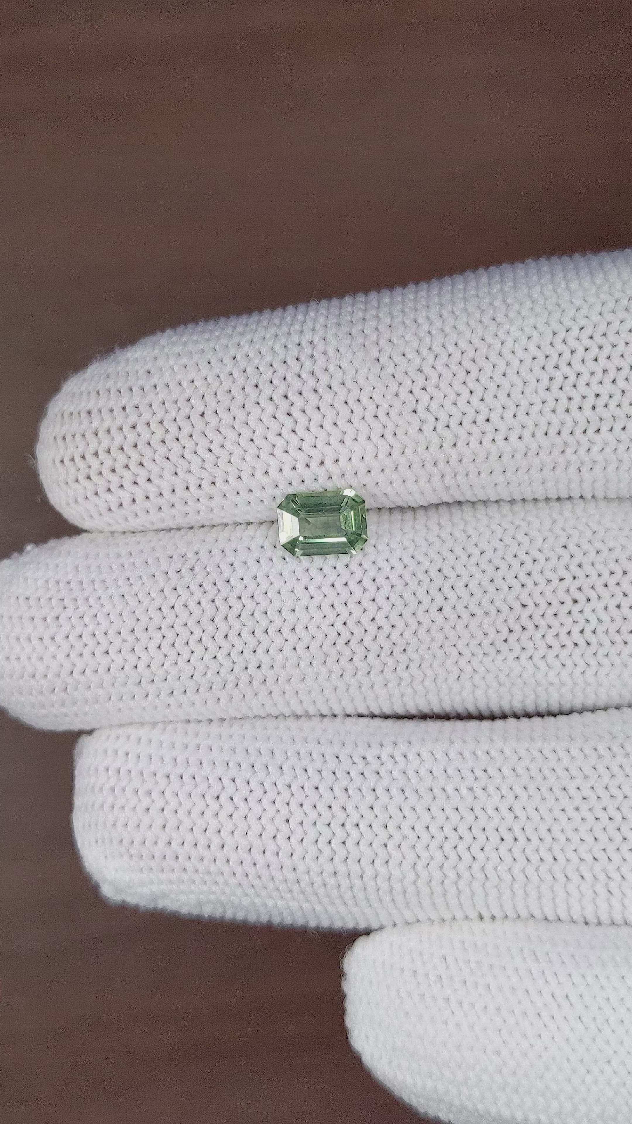 1.12 Ct. Green Sapphire from Madagascar Size Video