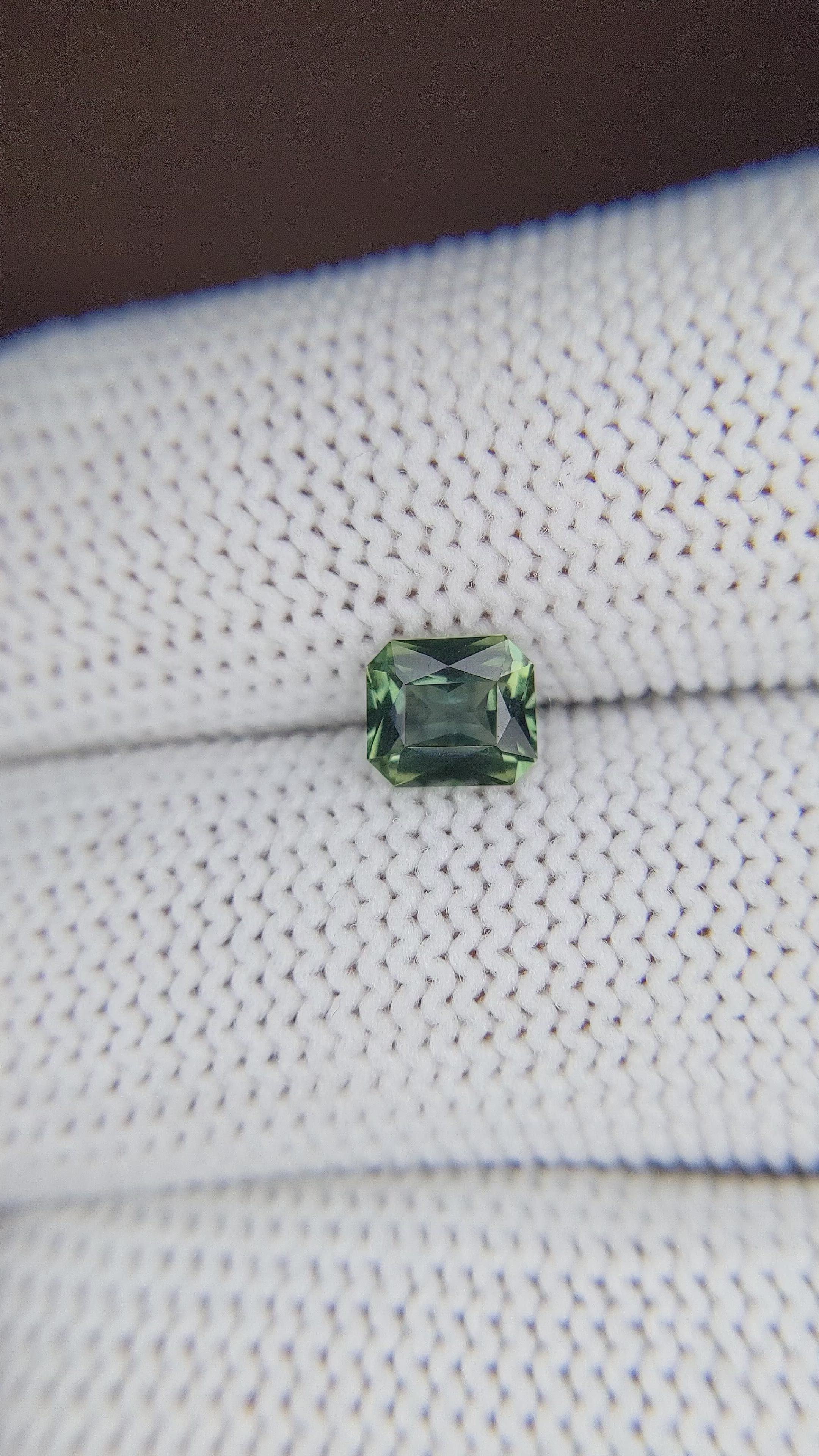0.99 Ct. Bluish Green Sapphire from Madagascar Size Video