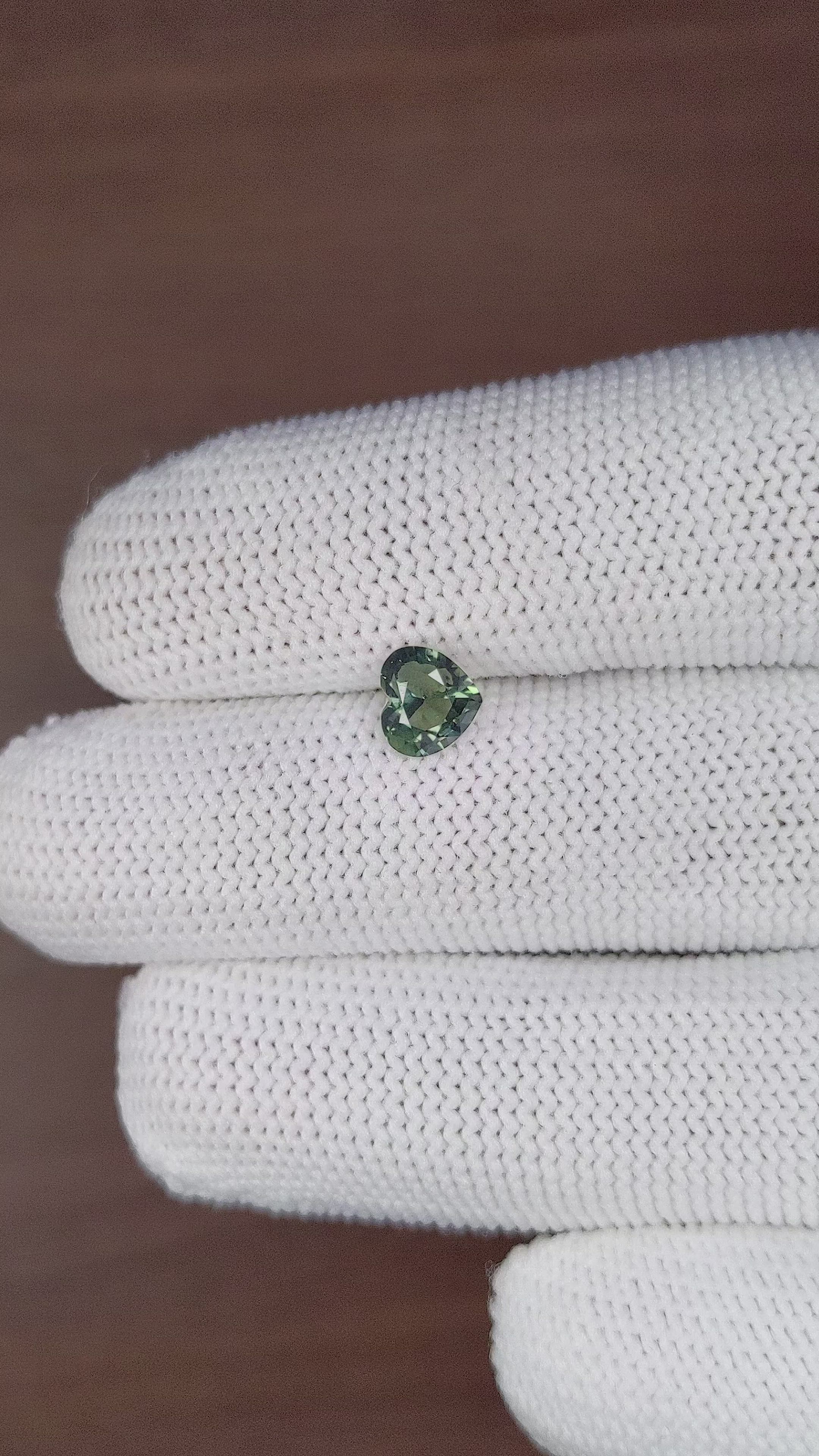 1.08 Ct. Green Sapphire from Madagascar Size Video