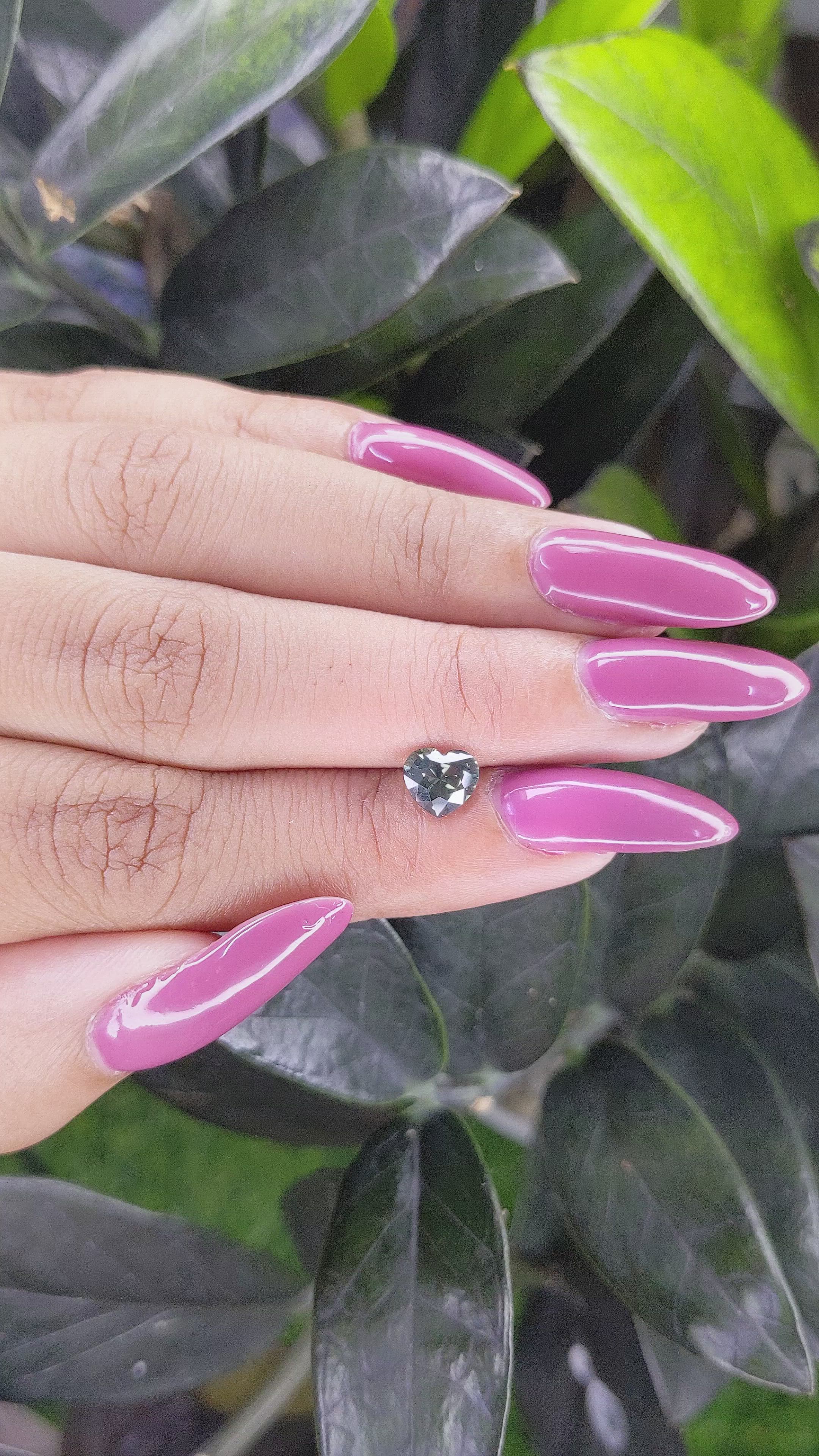 1.08 Ct. Green Sapphire from Madagascar Size Video