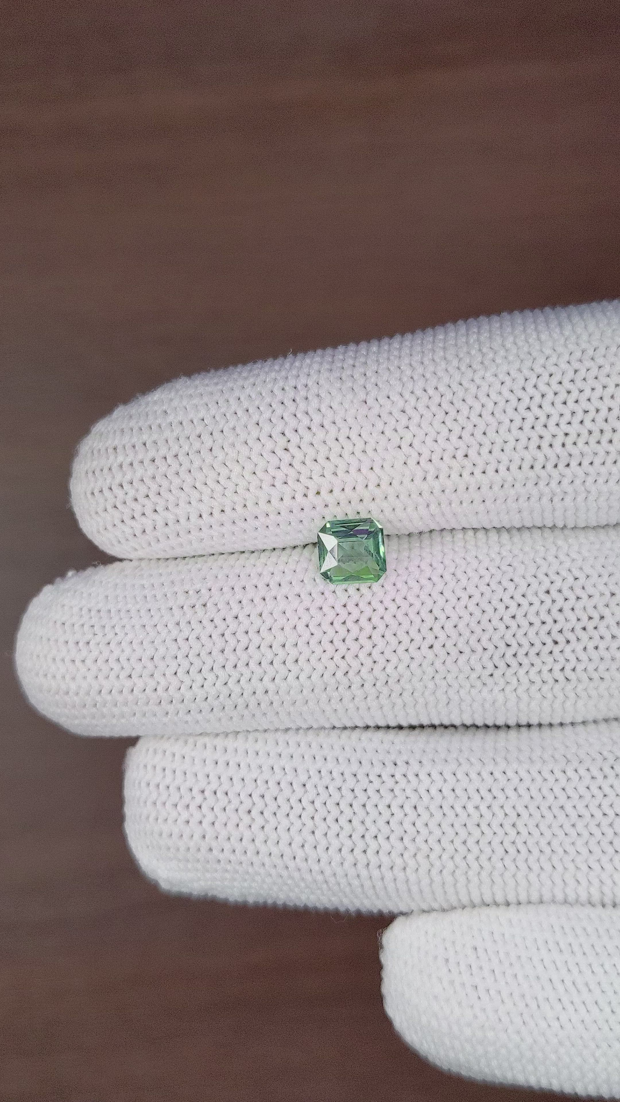 0.96 Ct. Green Sapphire from Madagascar Size Video