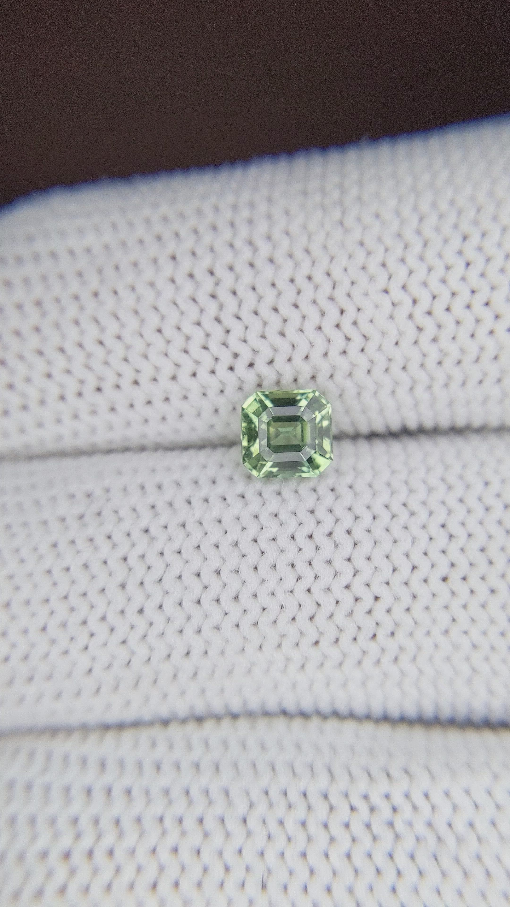 1.02 Ct. Bluish Green Sapphire from Madagascar Size Video