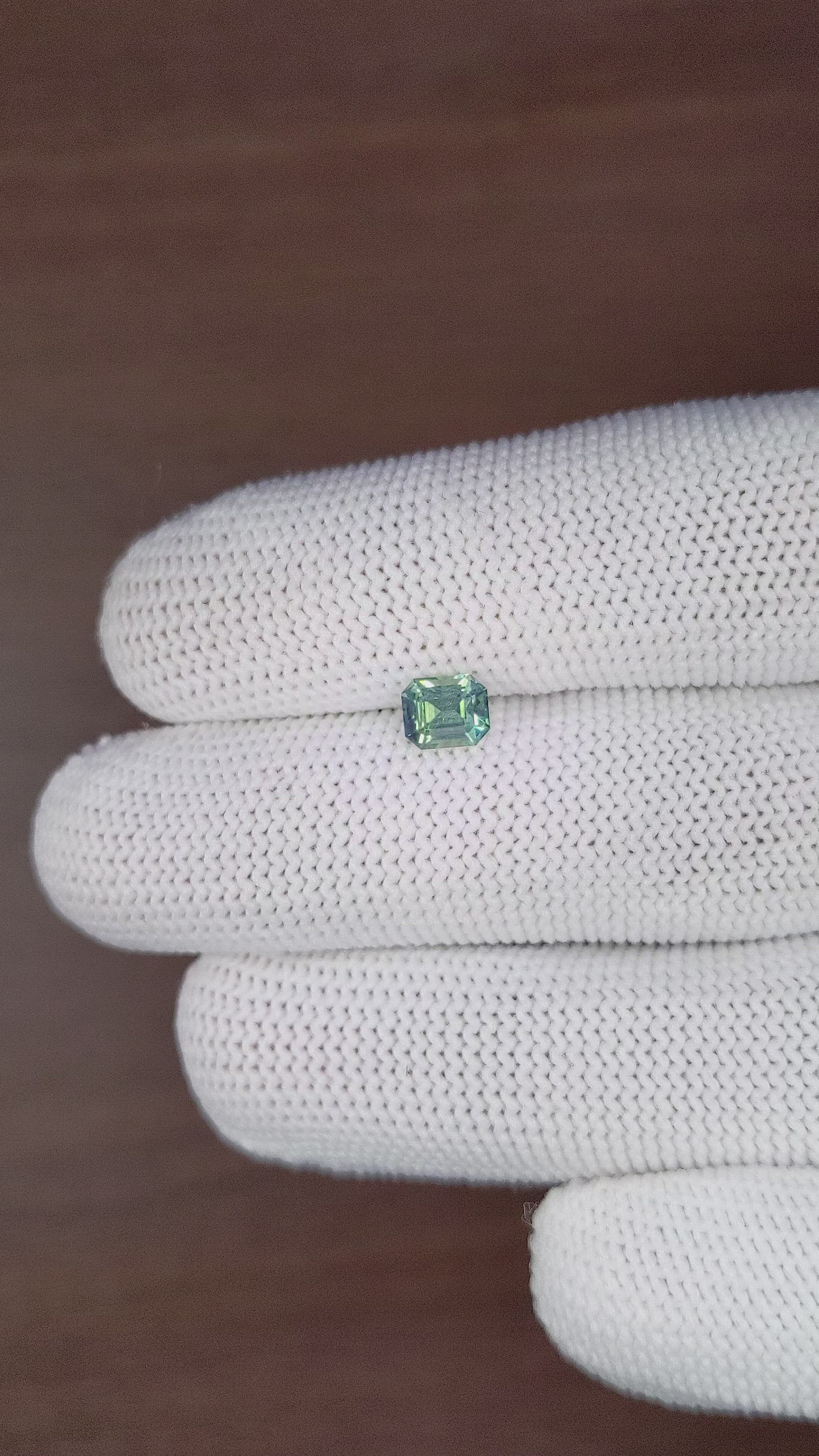 1.05 Ct. Bluish Green Sapphire from Madagascar Size Video
