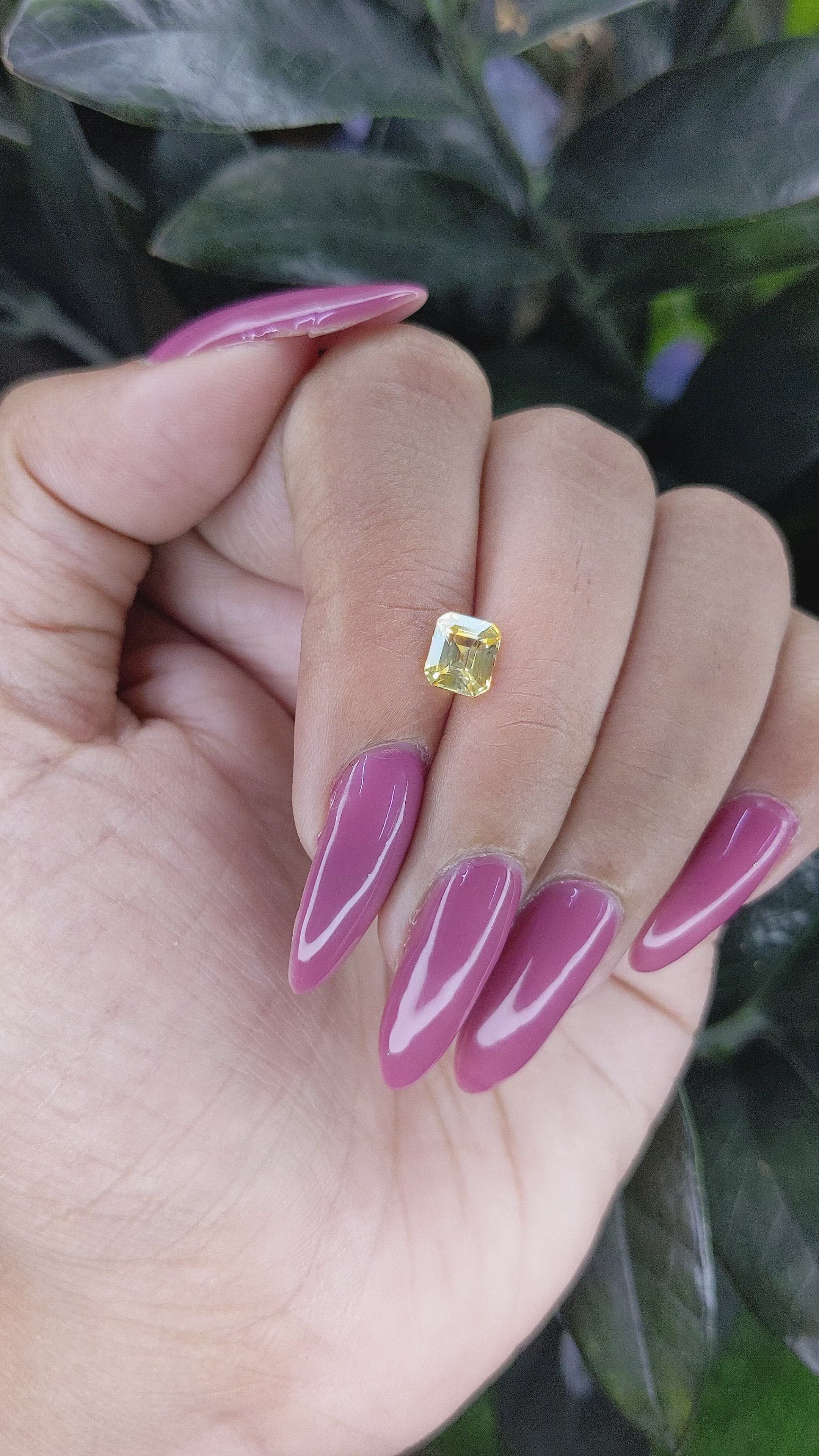 1.12 Ct. Yellow Sapphire from Ceylon (Sri Lanka) Size Video