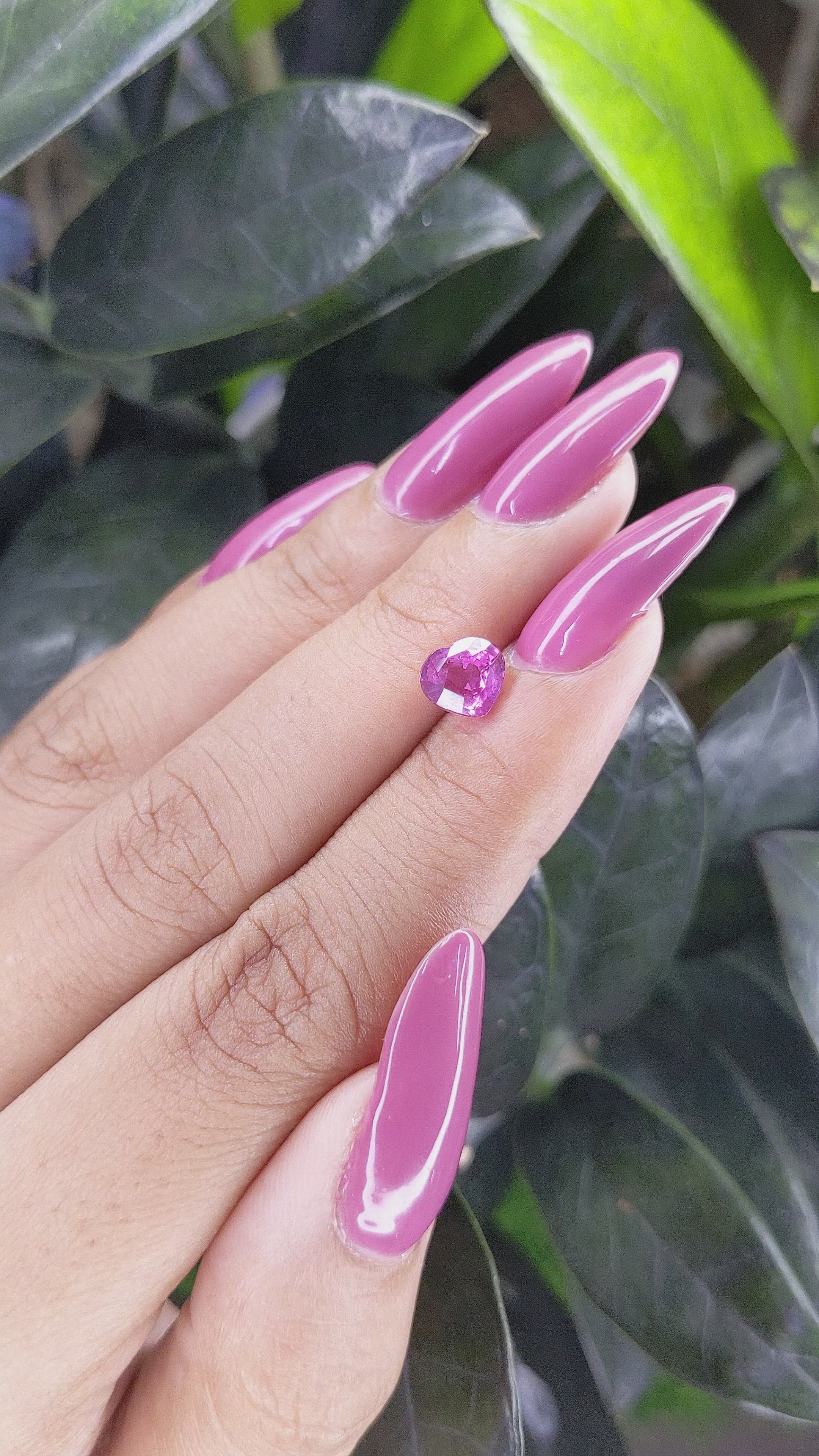 1.55 Ct. Pink Sapphire from Madagascar Size Video