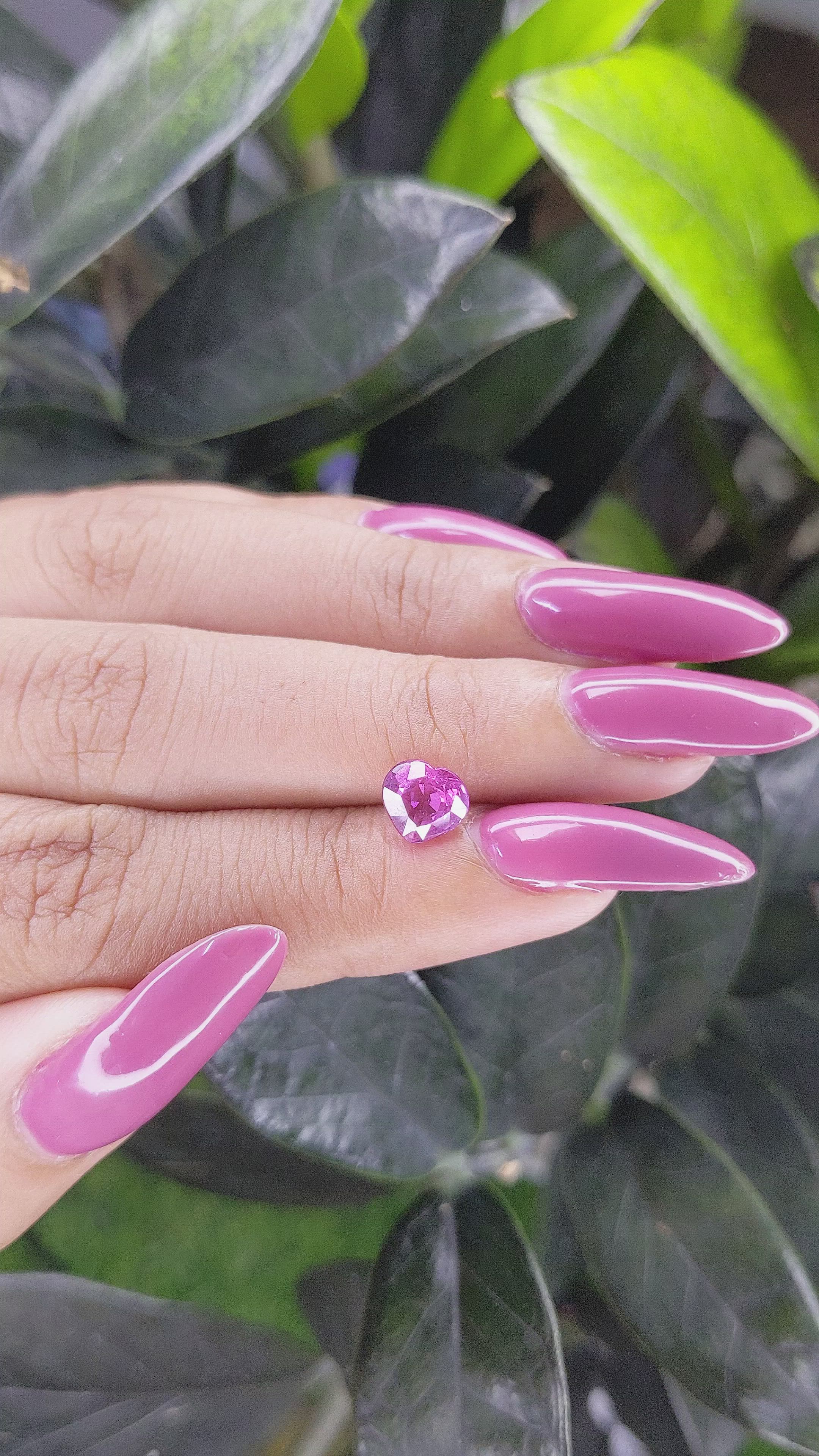 1.55 Ct. Pink Sapphire from Madagascar Size Video