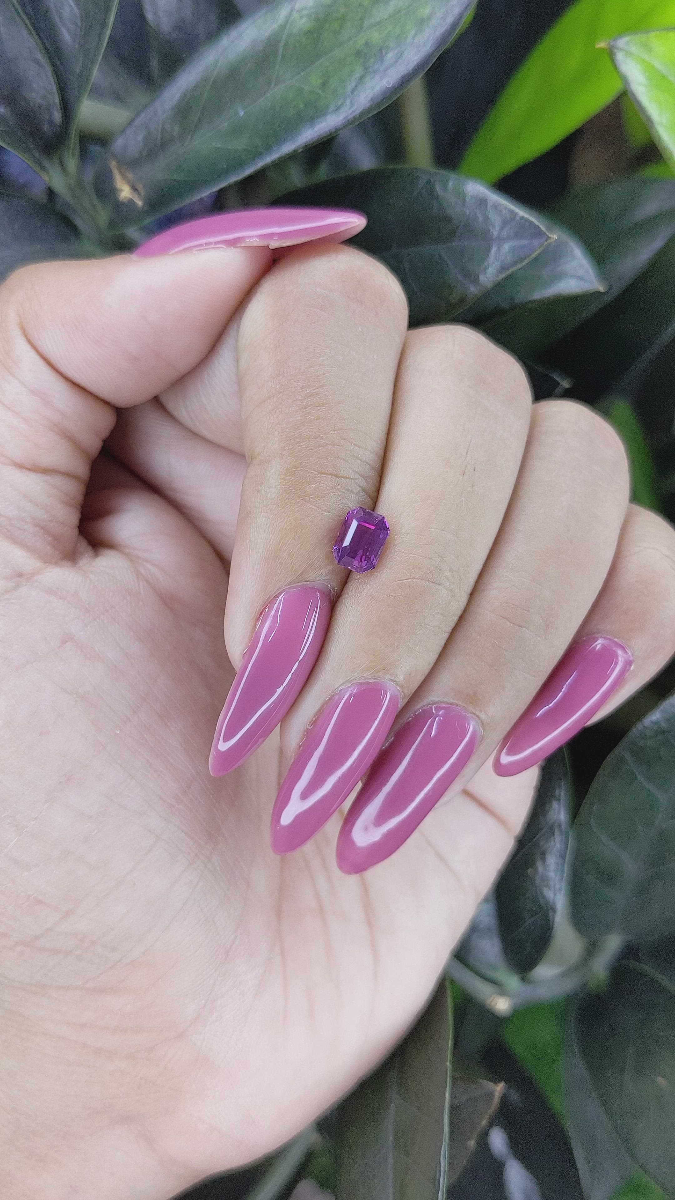 1.12 Ct. Purple Sapphire from Madagascar Size Video