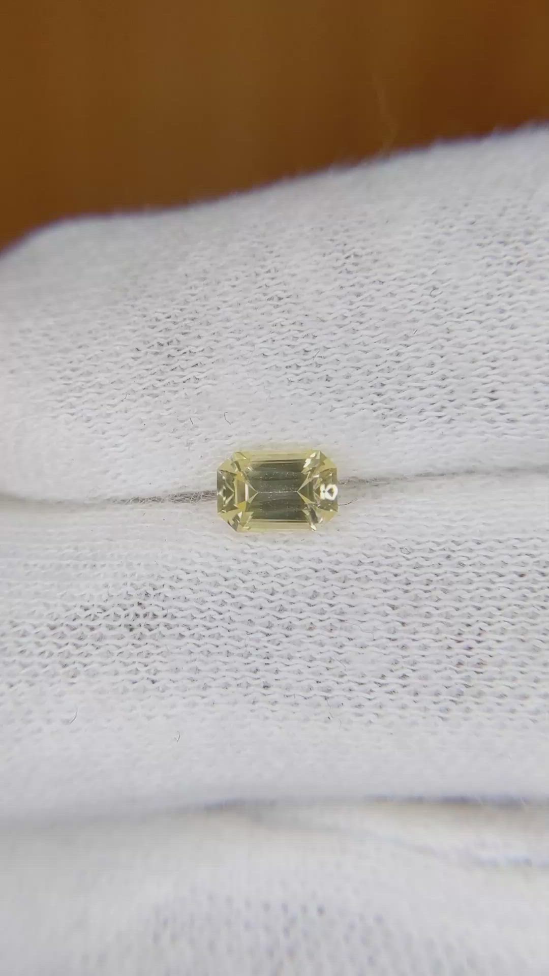 0.67 Ct. Yellow Sapphire from Ceylon (Sri Lanka) Size Video