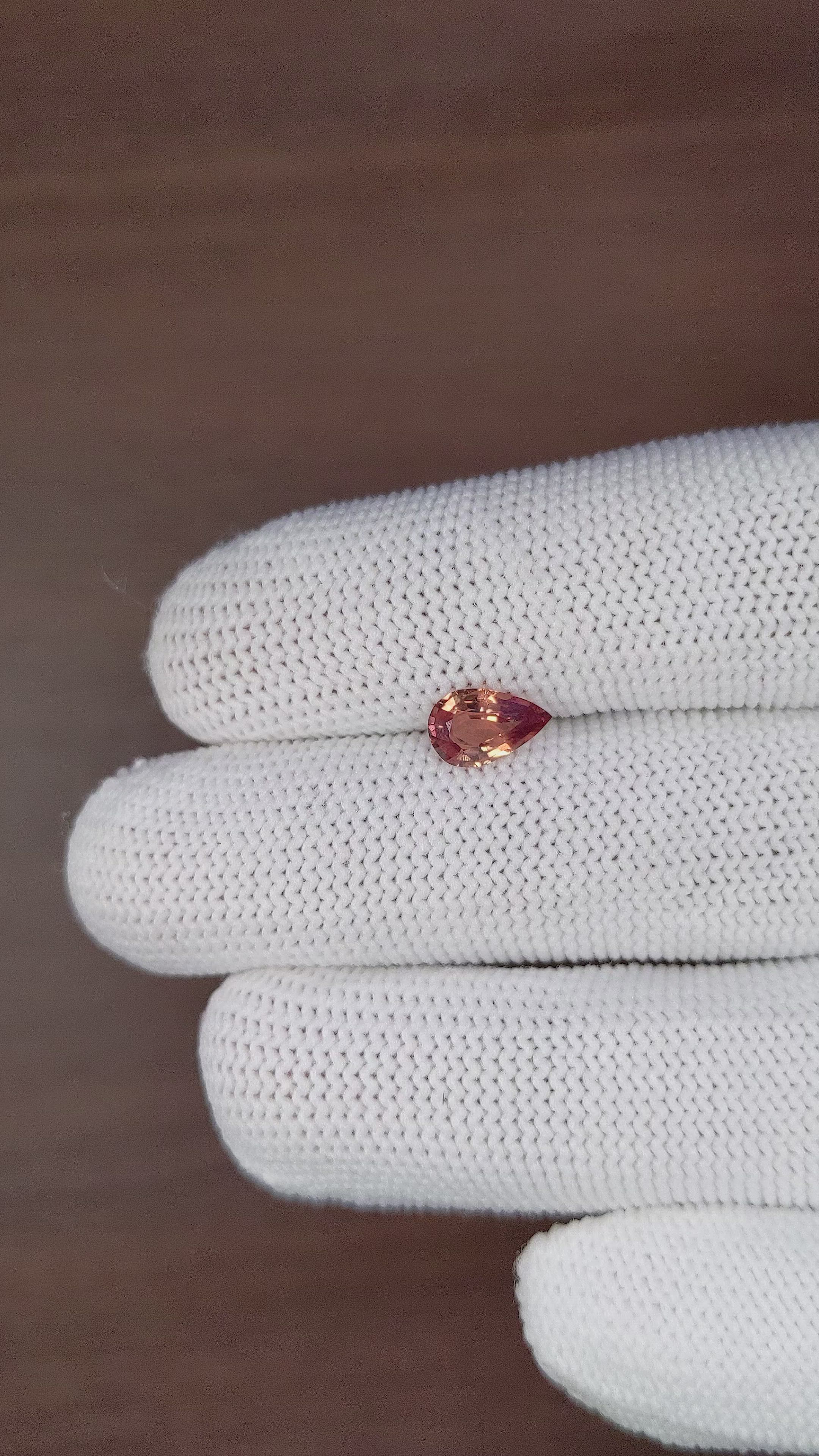1.07 Ct. Padparadscha Sapphire from Madagascar Size Video