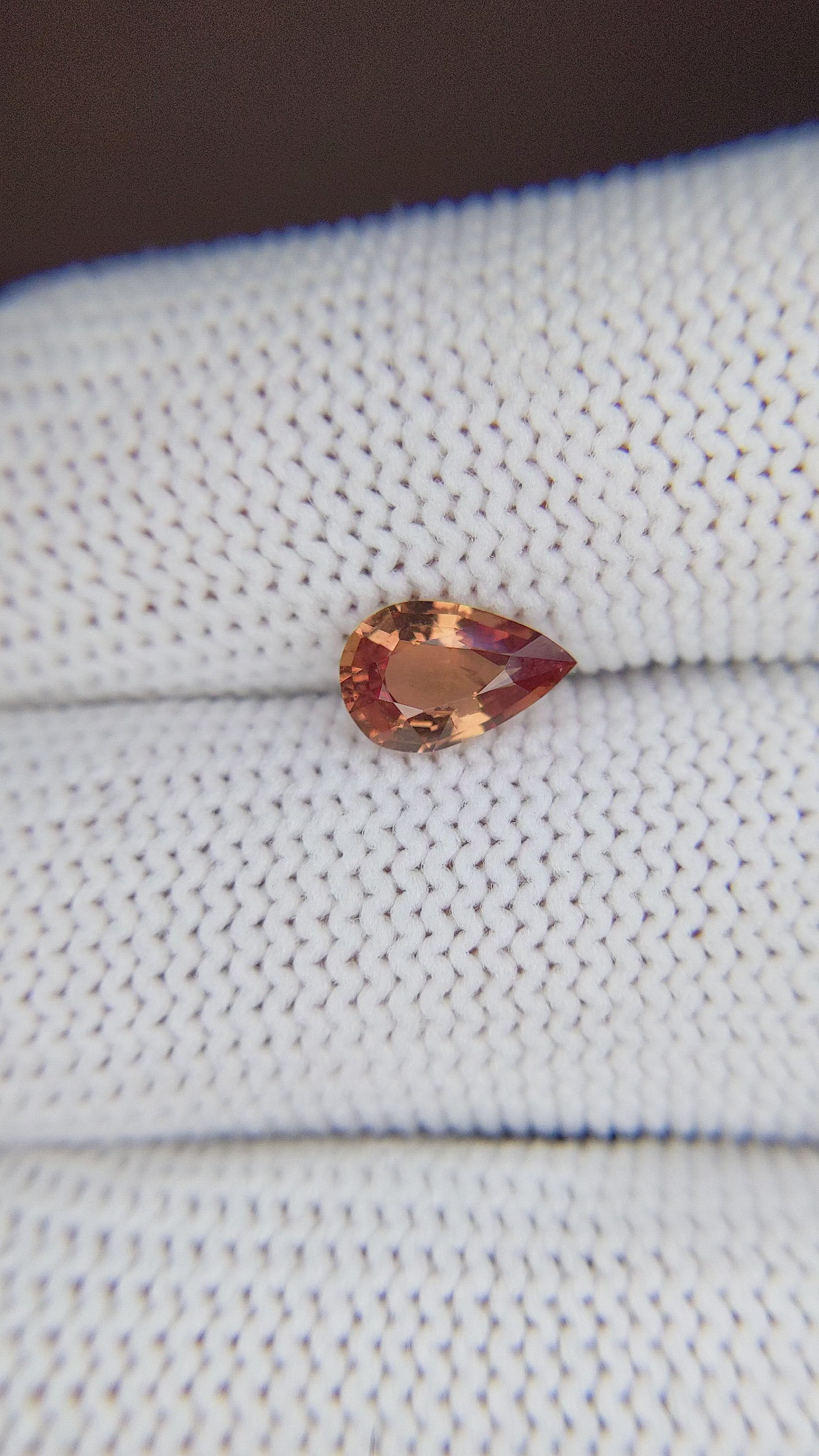 1.07 Ct. Padparadscha Sapphire from Madagascar Size Video