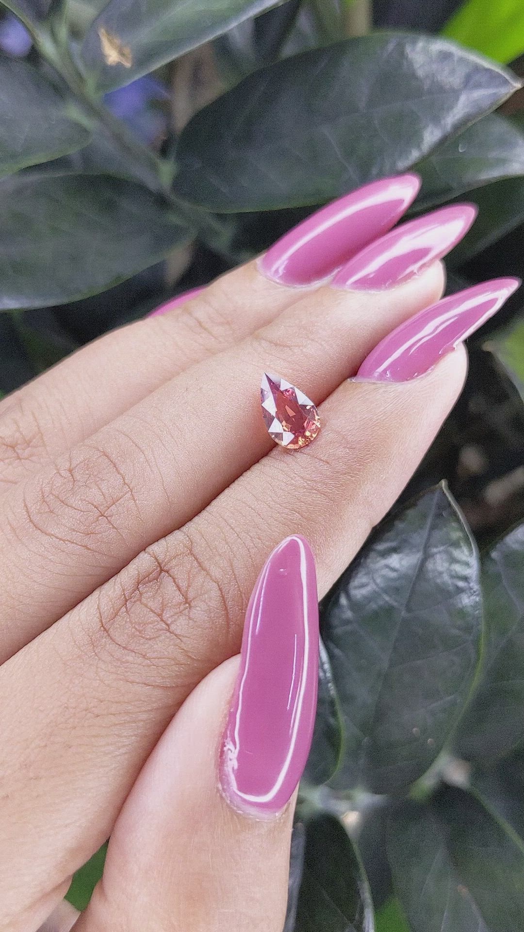 1.07 Ct. Padparadscha Sapphire from Madagascar Size Video