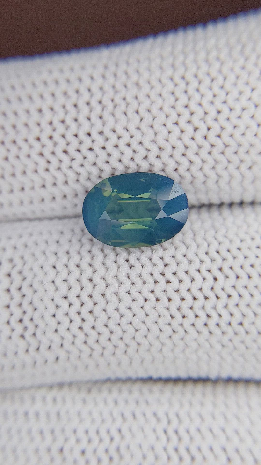 3.03 Ct. Greenish Blue Sapphire from Madagascar Size Video