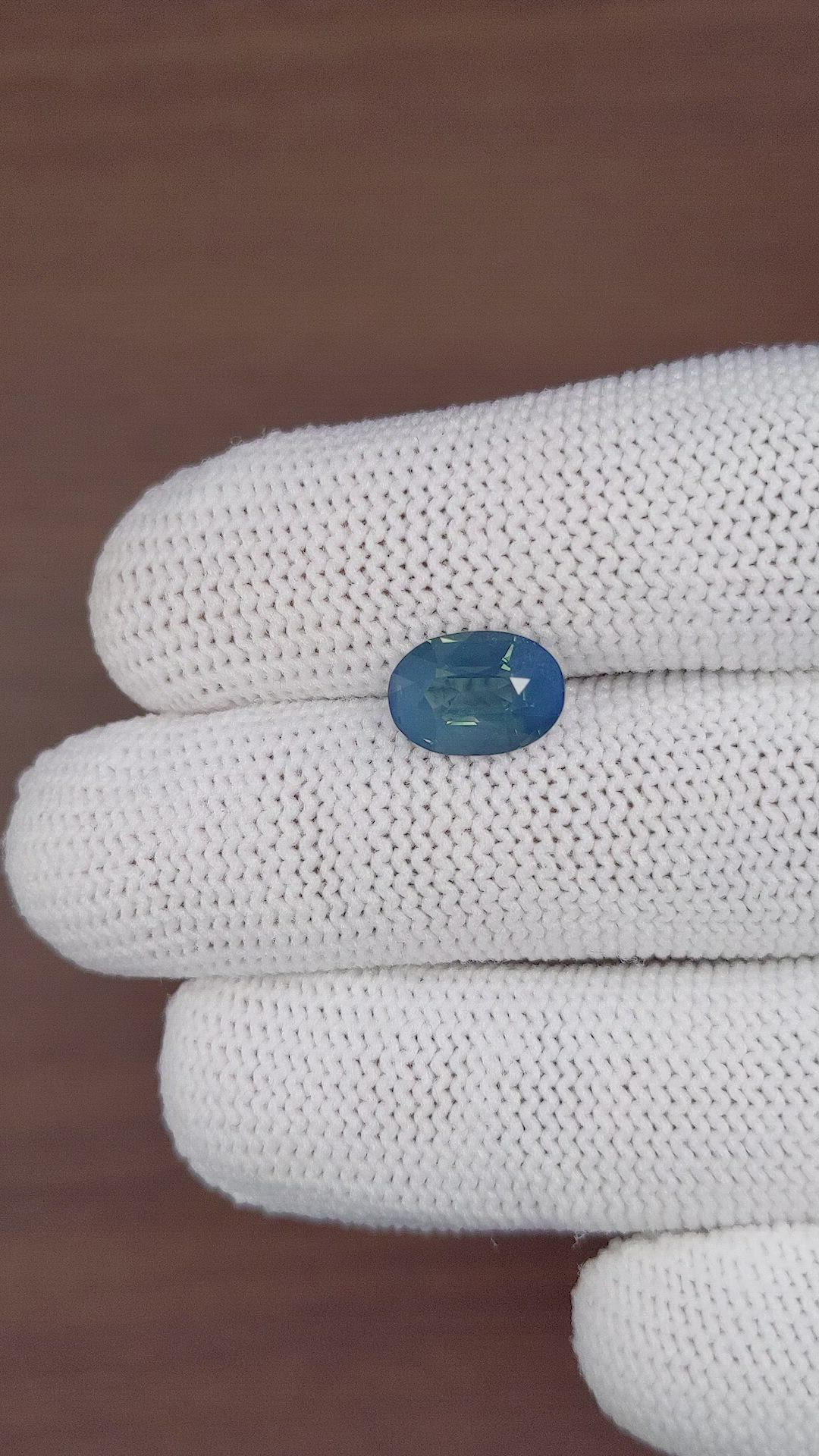 3.03 Ct. Greenish Blue Sapphire from Madagascar Size Video