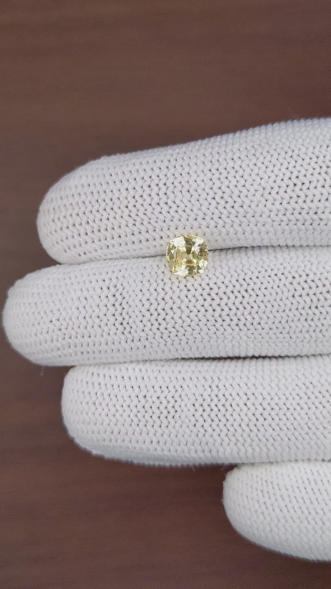 1.48 Ct. Yellow Sapphire from Ceylon (Sri Lanka) Size Video