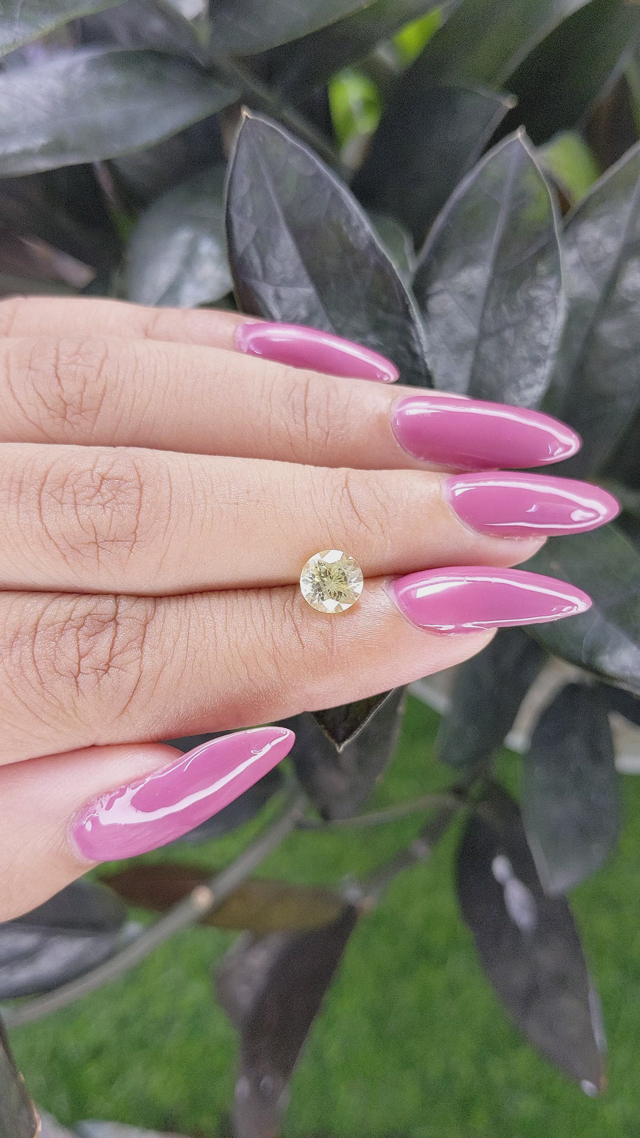 1.35 Ct. Yellow Sapphire from Ceylon (Sri Lanka) Size Video