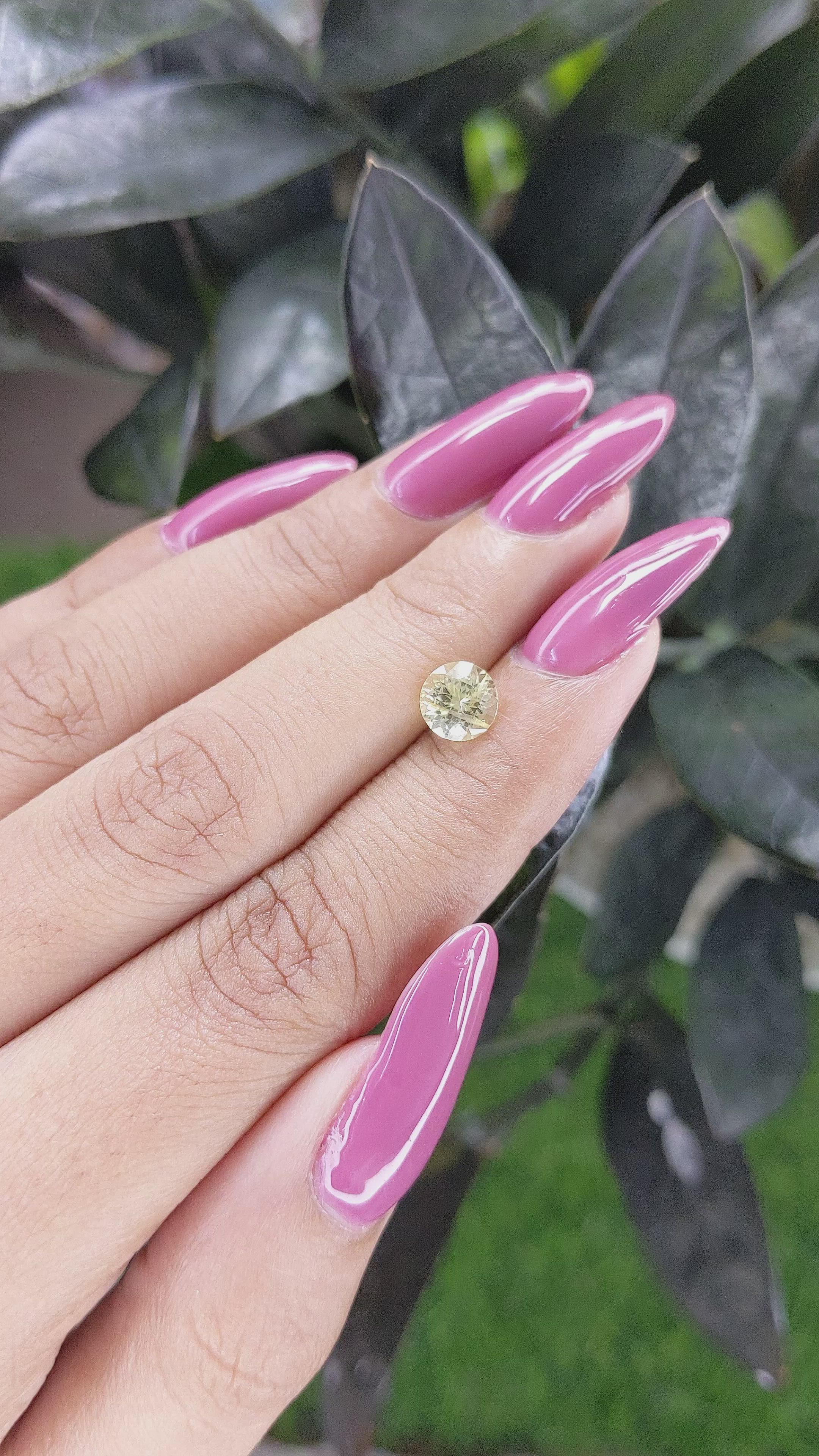 1.35 Ct. Yellow Sapphire from Ceylon (Sri Lanka) Size Video