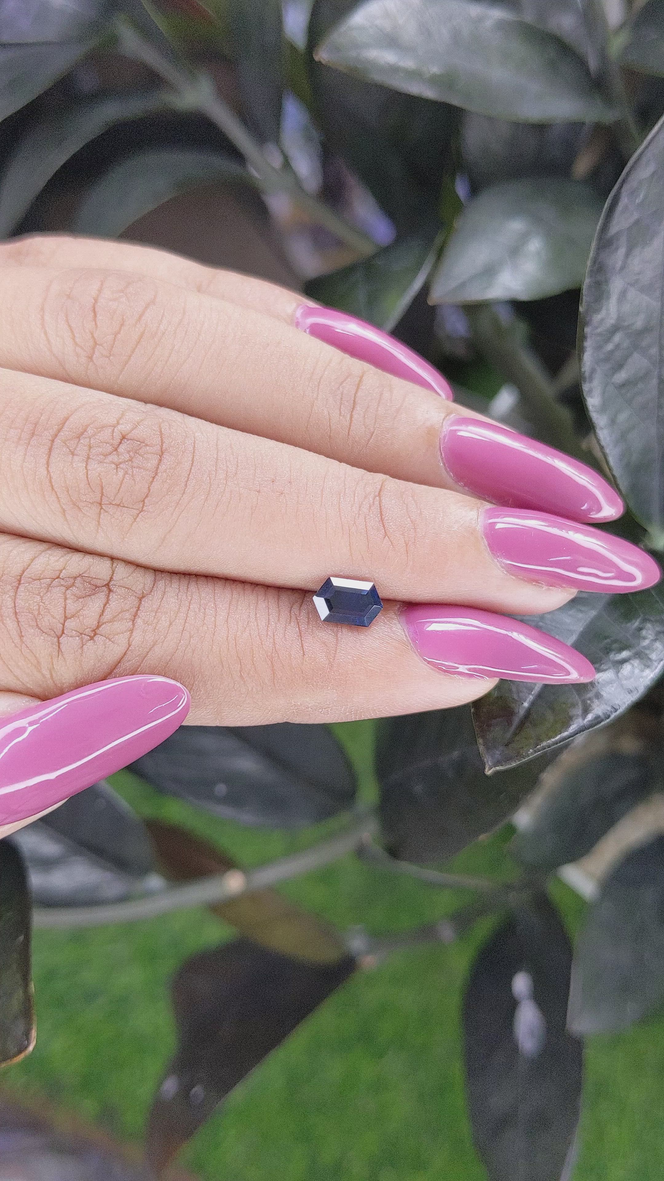 0.95 Ct. Blue Sapphire from Ceylon (Sri Lanka) Size Video