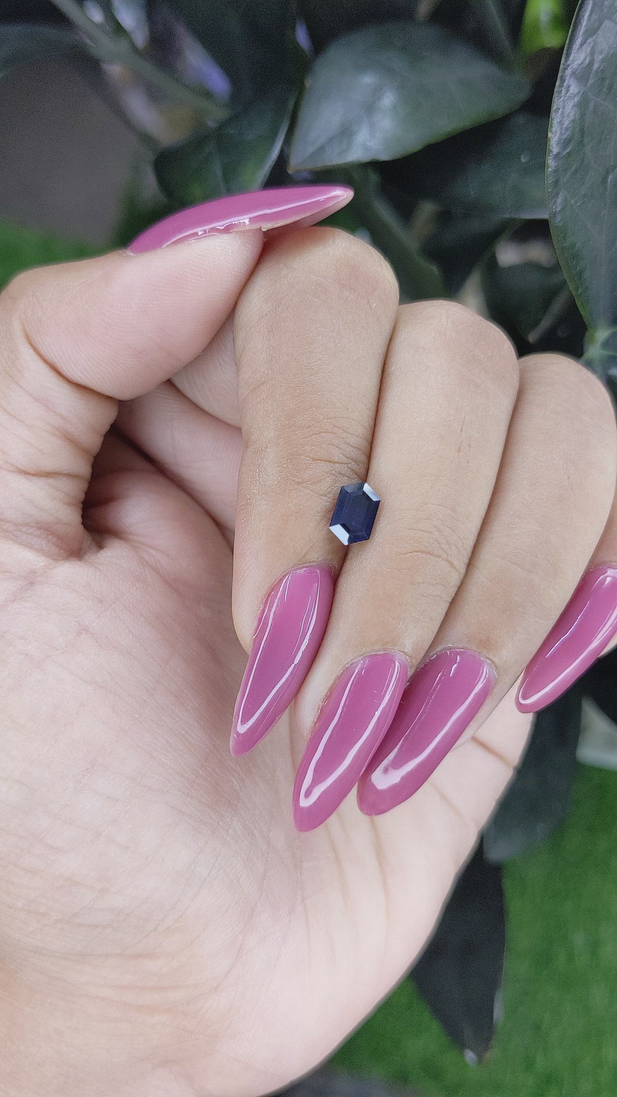 0.95 Ct. Blue Sapphire from Ceylon (Sri Lanka) Size Video