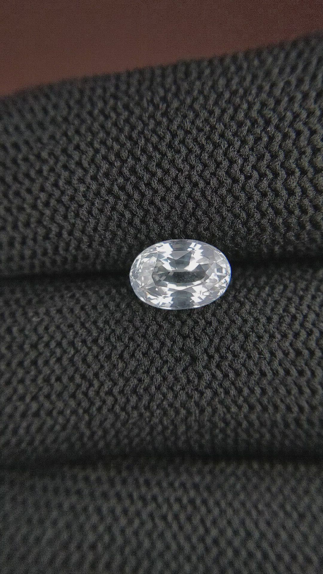 2.10 Ct. White Sapphire from Ceylon (Sri Lanka) Size Video