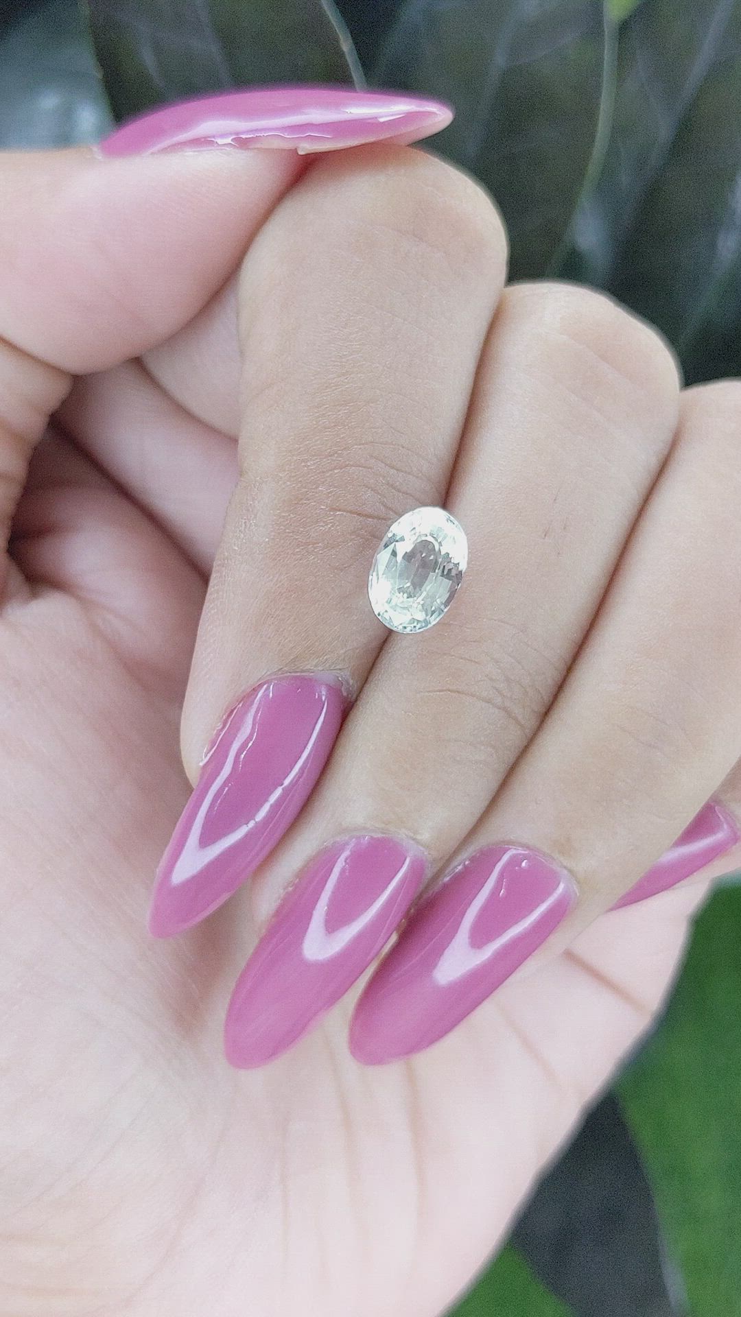 2.10 Ct. White Sapphire from Ceylon (Sri Lanka) Size Video